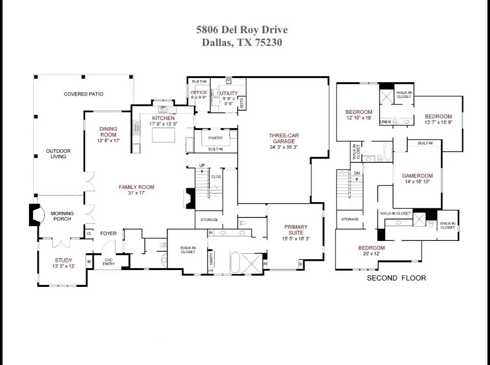 Single Family Residence For Sale in Dallas County , 5806 Del Roy Drive, Dallas, Texas 75230, 4 Bedroom, 5 Bathroom, 3 Garage spaces, 4,804 Sqft, built in 2012, mls#21340755, Real Estate Agent in Dallas, Homes For Sale in Dallas county, Homes For Sale in Dallas, Realtor in Dallas Texas, Real Estate Brokerage Independent Realty Texas, Luminita Cordes Realtor