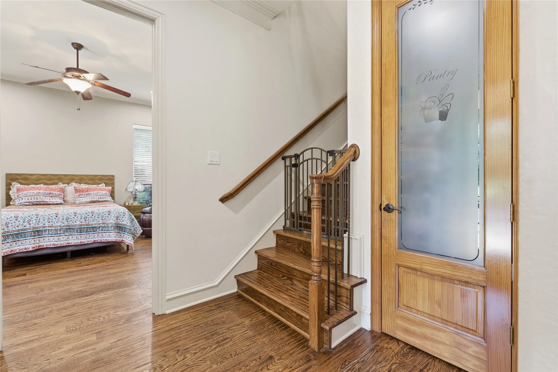 Guest suite, stairs, and pantry