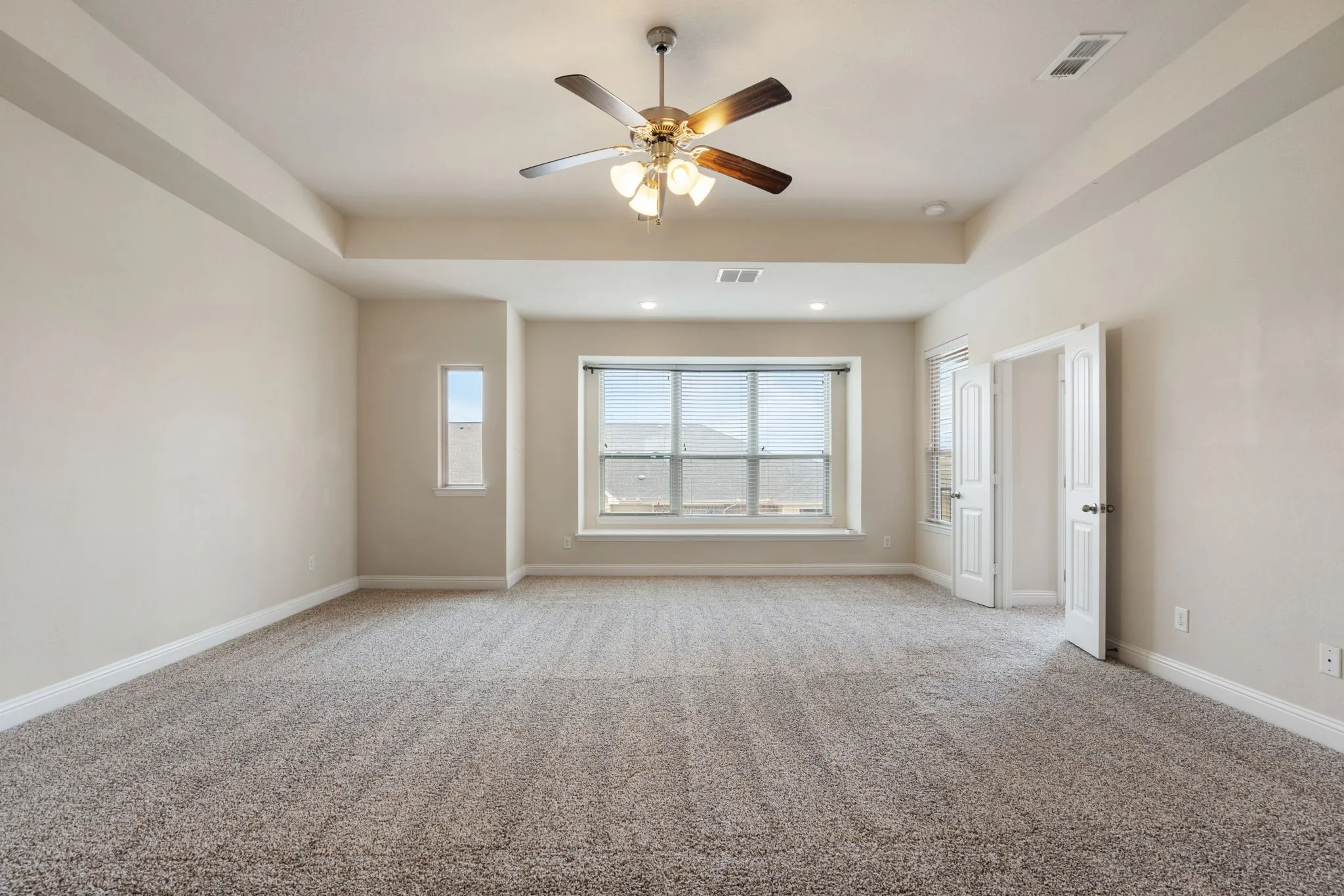The primary bedroom is simply ginormous!