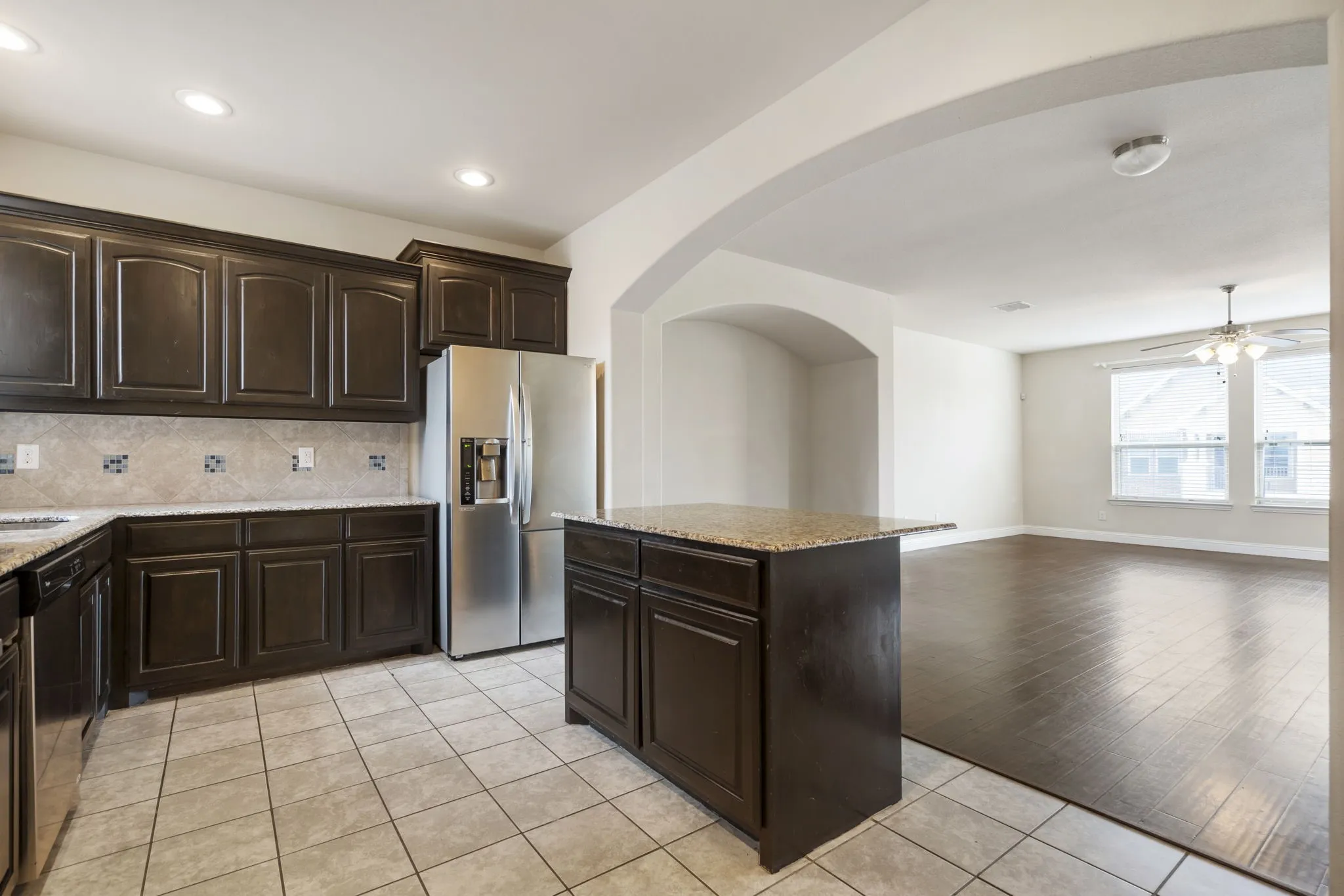 Another view of the kitchen through to the Great Room.