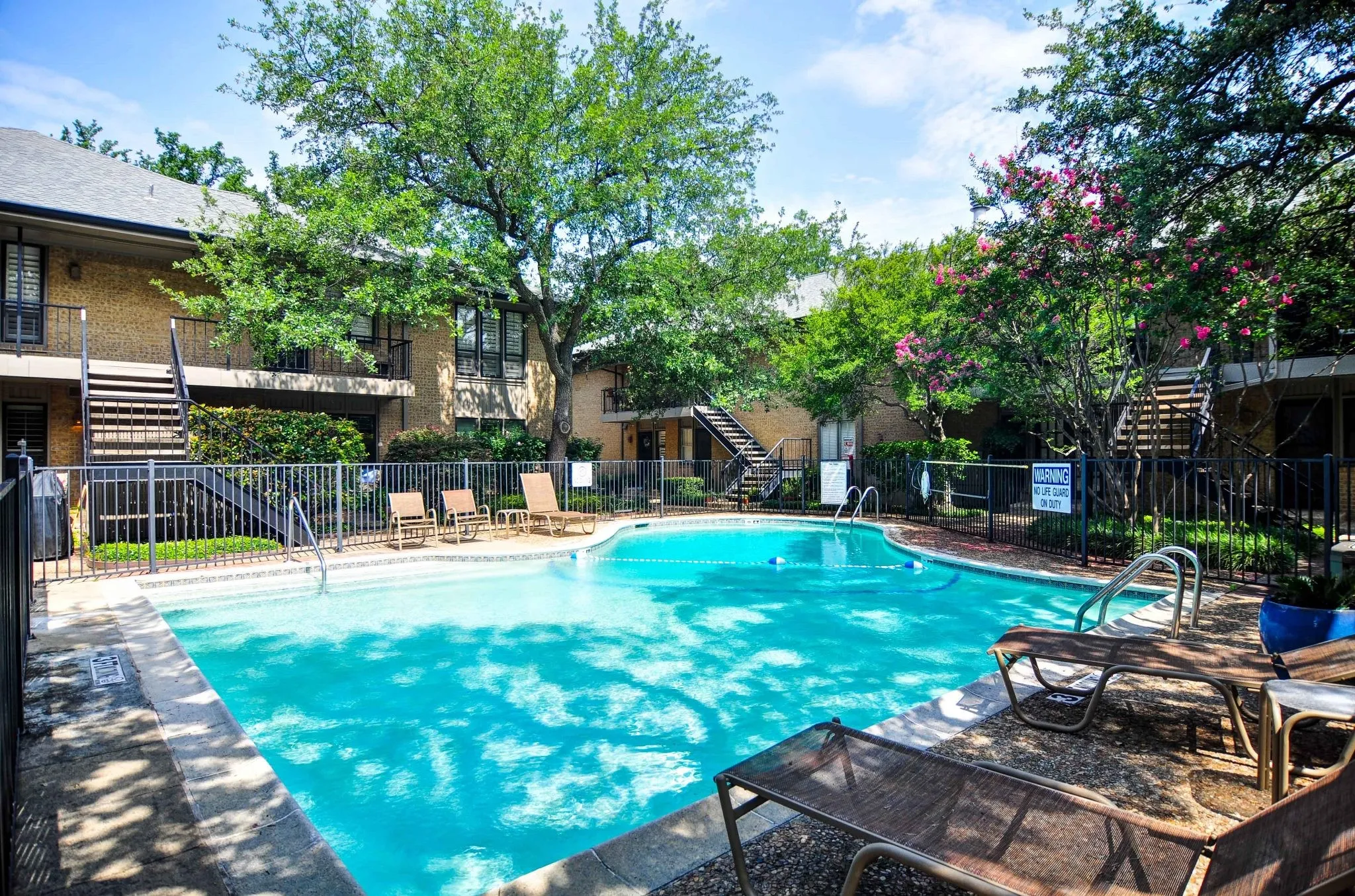 Beautifully landscaped courtyard