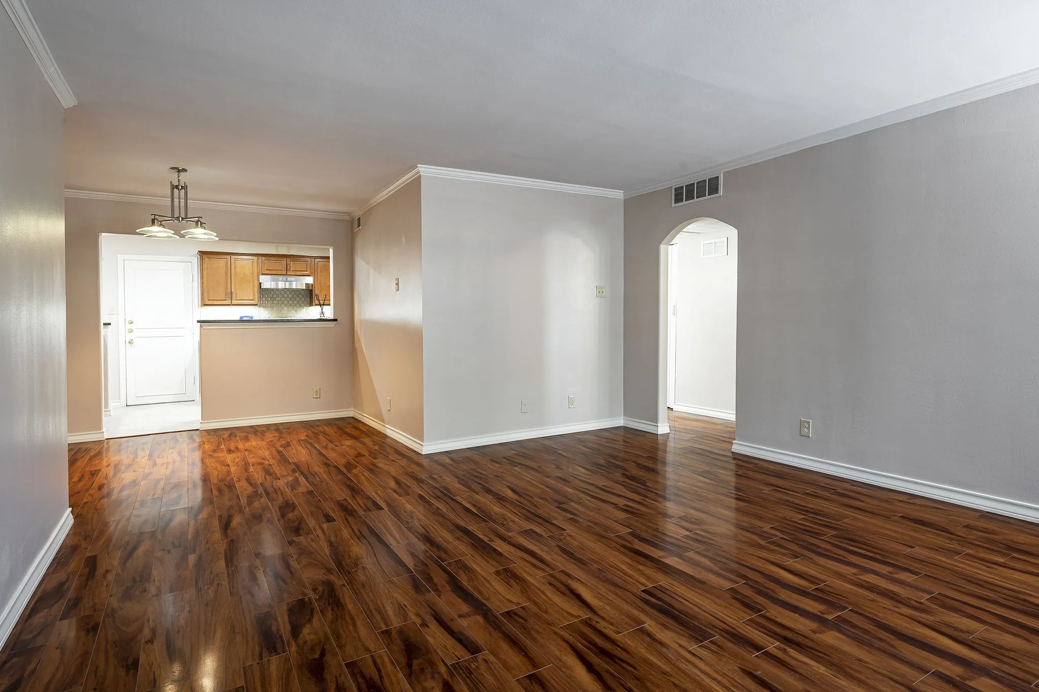 Dining area with open kitchen design