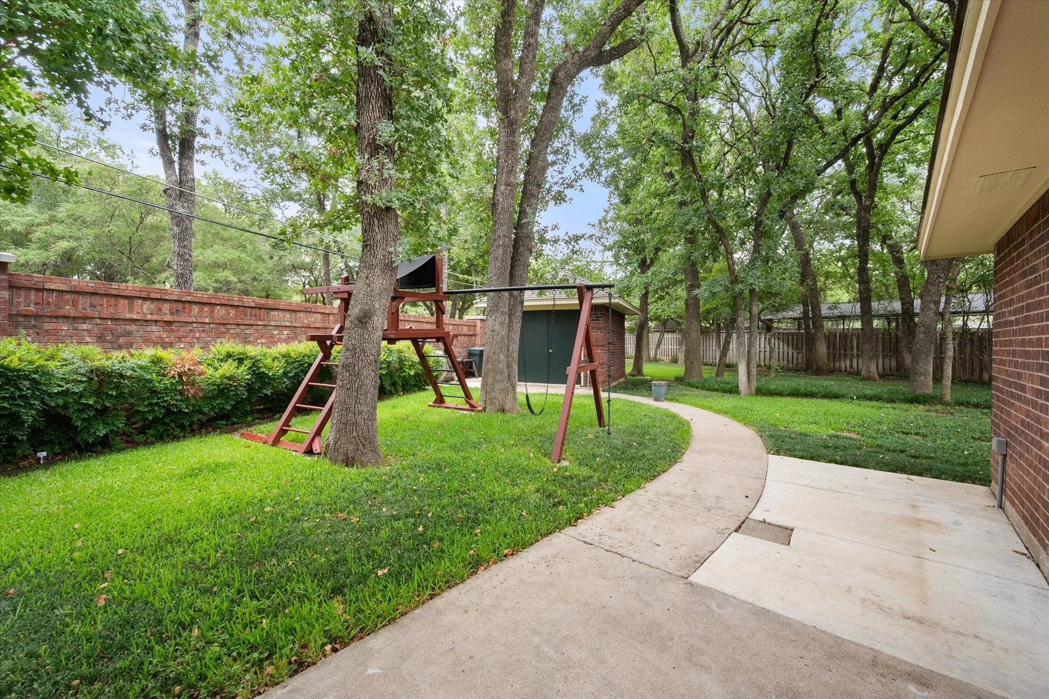 Back Yard w/ Mature Trees
