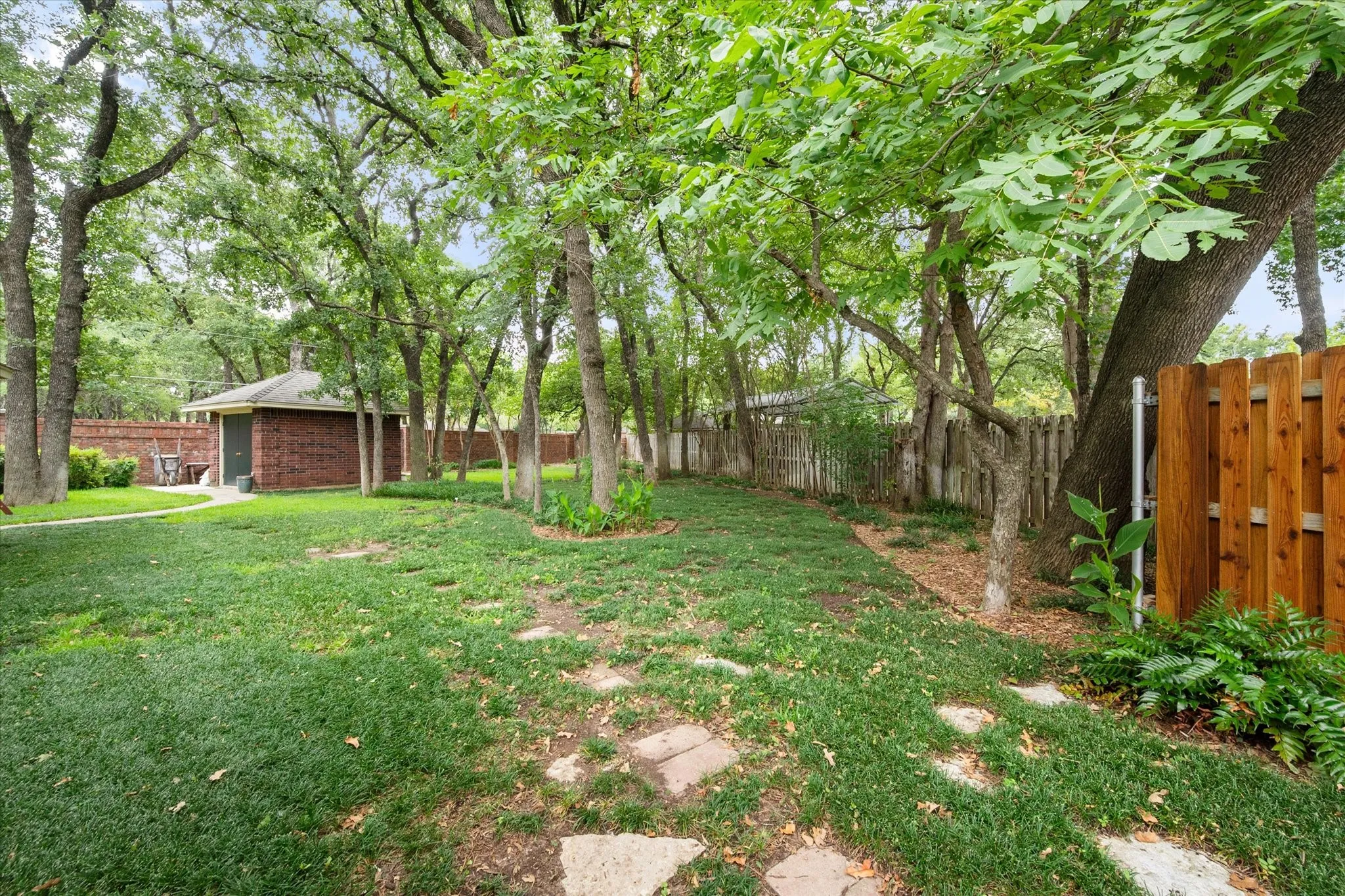 Back Yard w/ Mature Trees