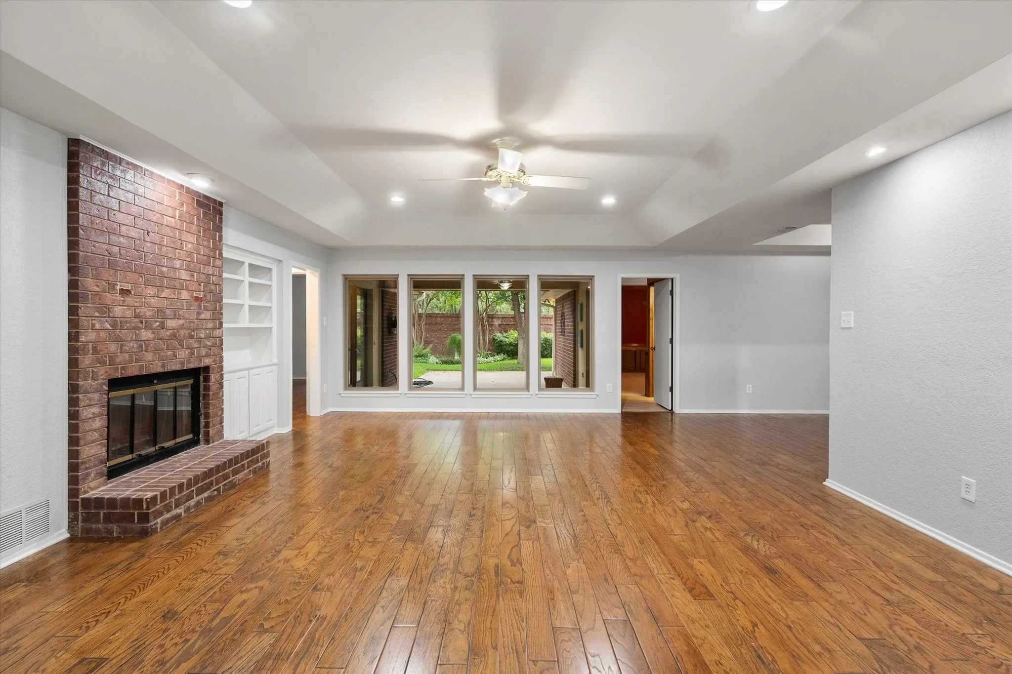 Open Living Room w/ Fireplace