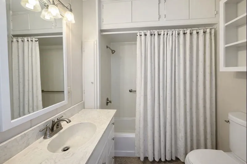 Full bath with shower and tub combo