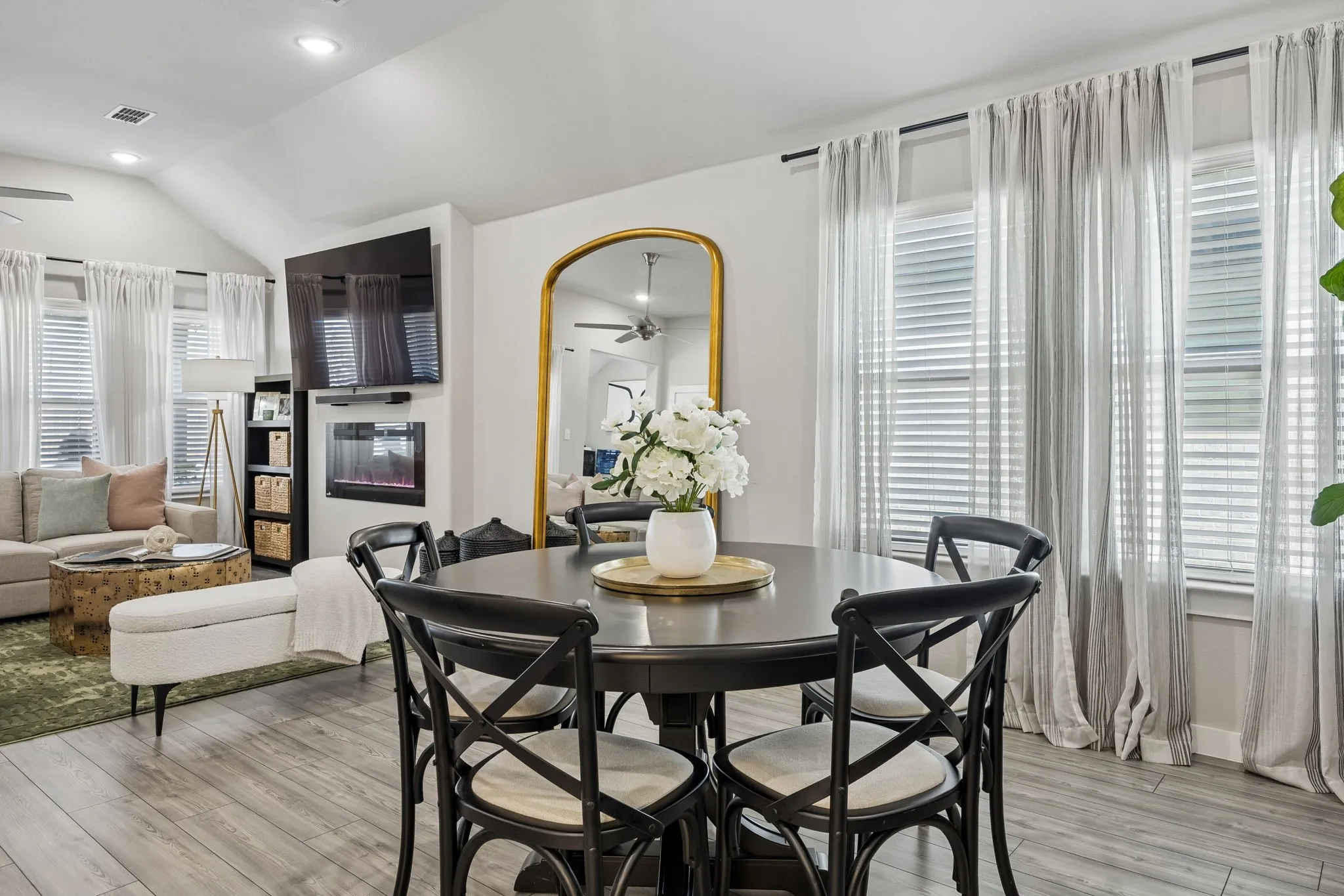 Large dining area that flows seamlessly into the living area, perfect for gatherings of any size.