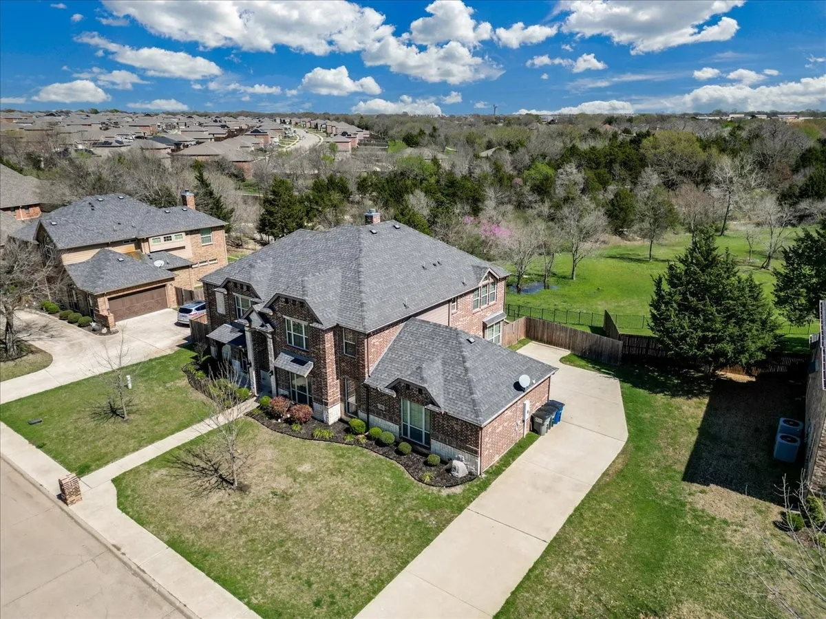 Aerial view of residential area