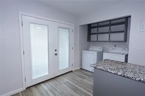 Doorway to outside featuring french doors