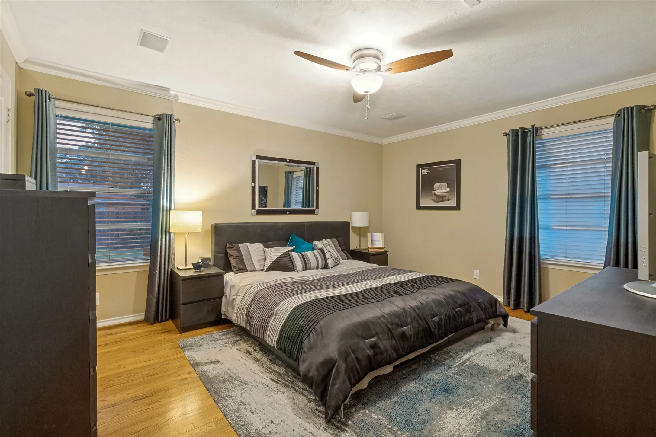 Spacious master with updated bathroom