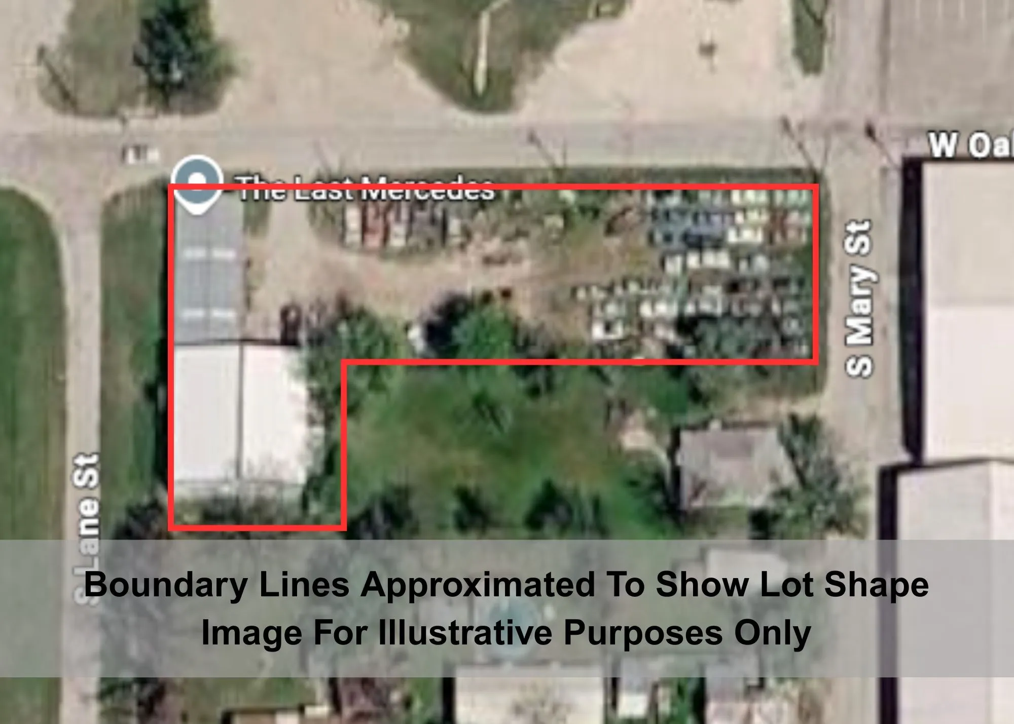 Approximate boundary line view - illustrative only