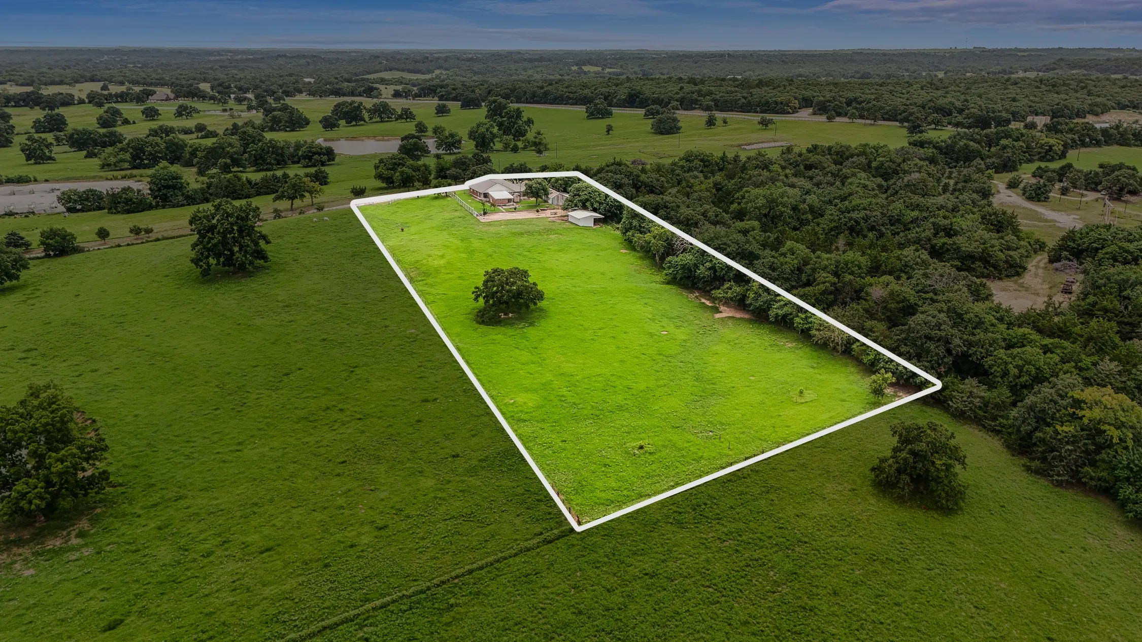 Aerial View of 339 Colwell Rd in Forestburg, TX