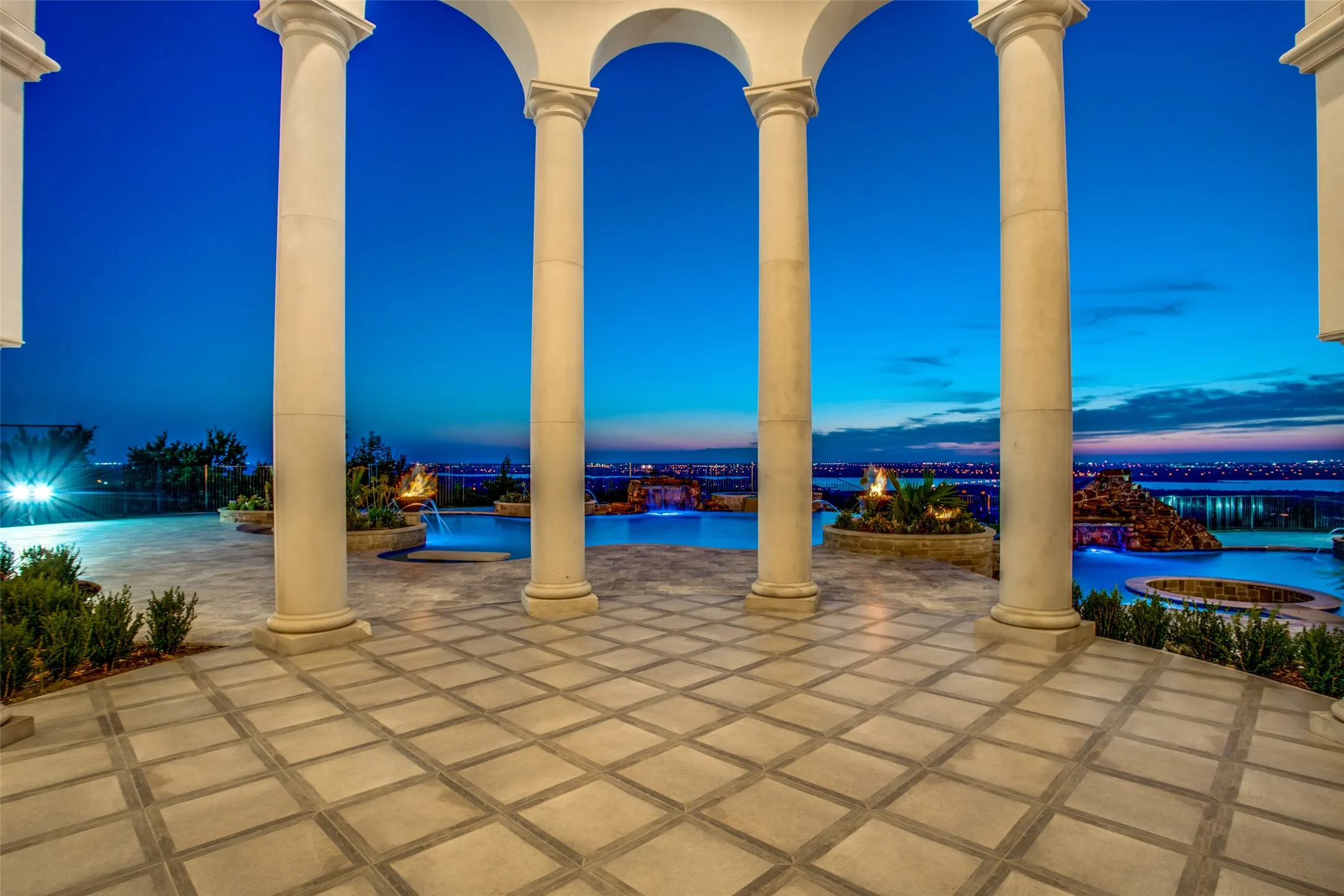 Atop one of the highest points in the DFW area, the luxurious estate boasts some of the best views in the metroplex!