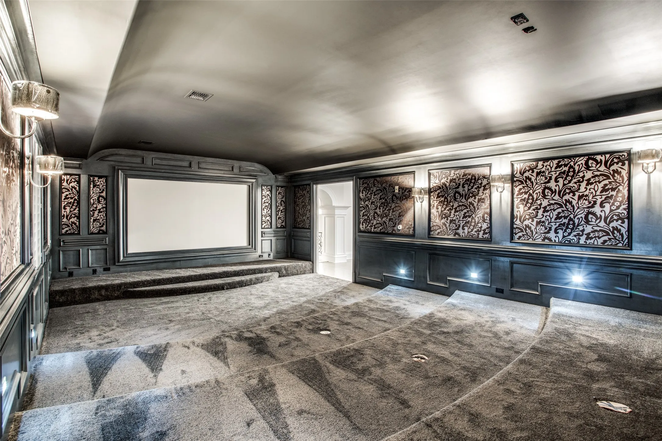 The three tier theater room is ready to entertain your guests!