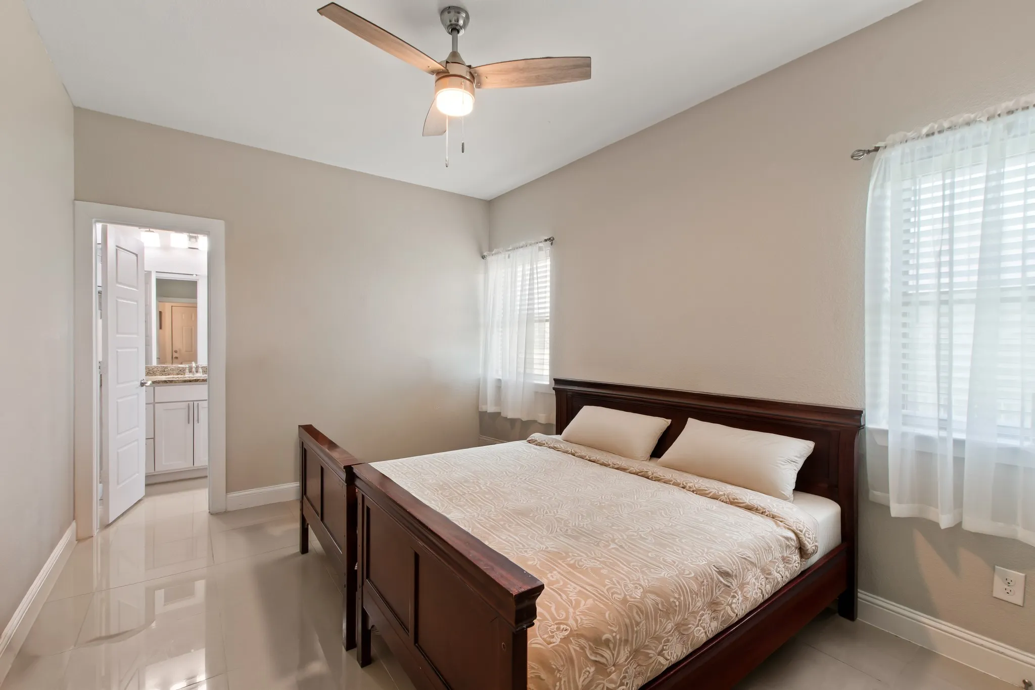 Virtually Staged Second Primary Bedroom