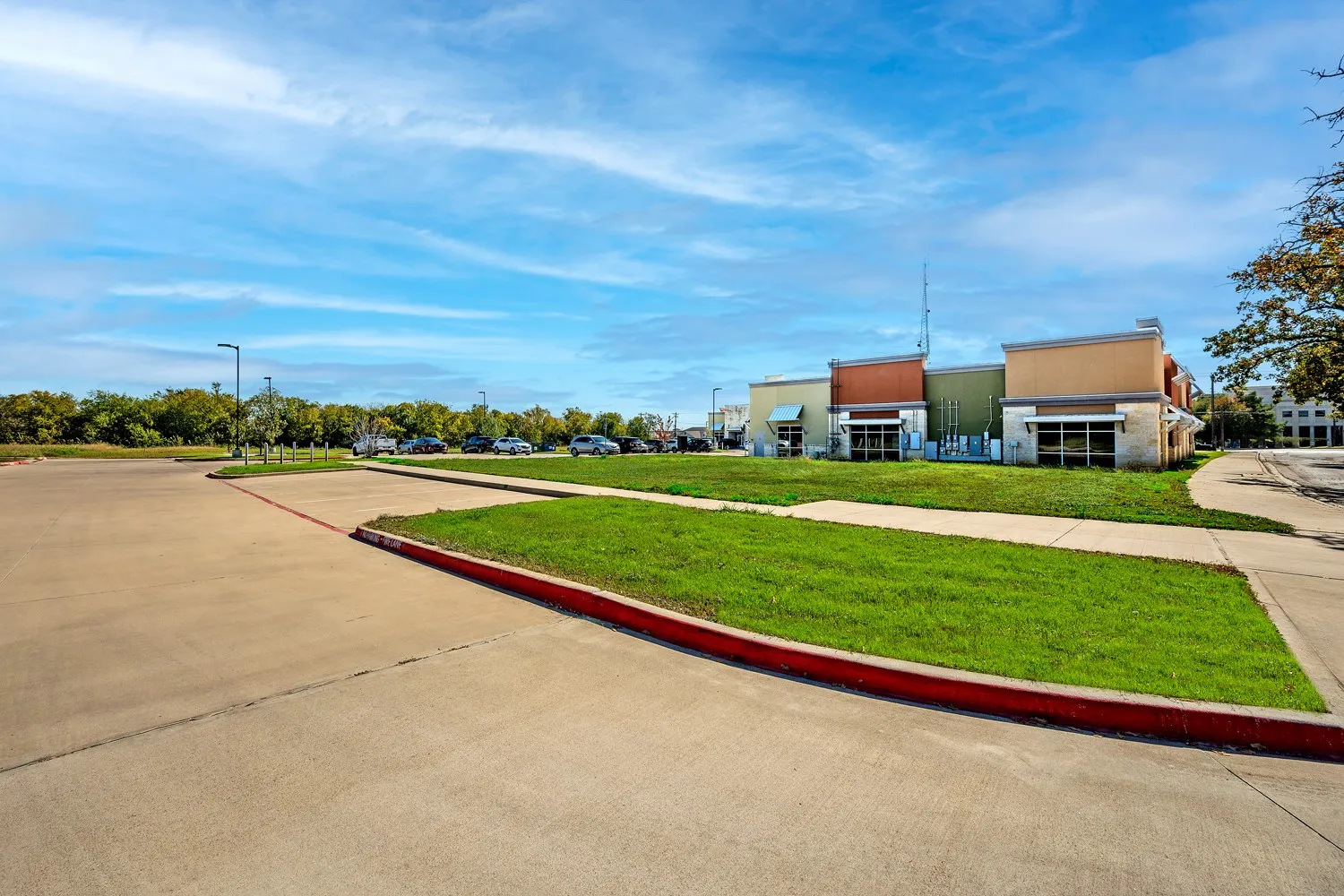 Denton Court Complex in background