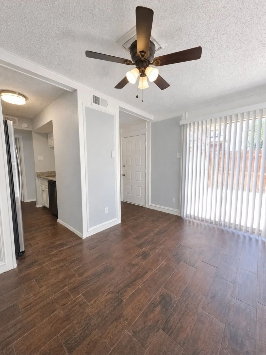 Dining area with patio access