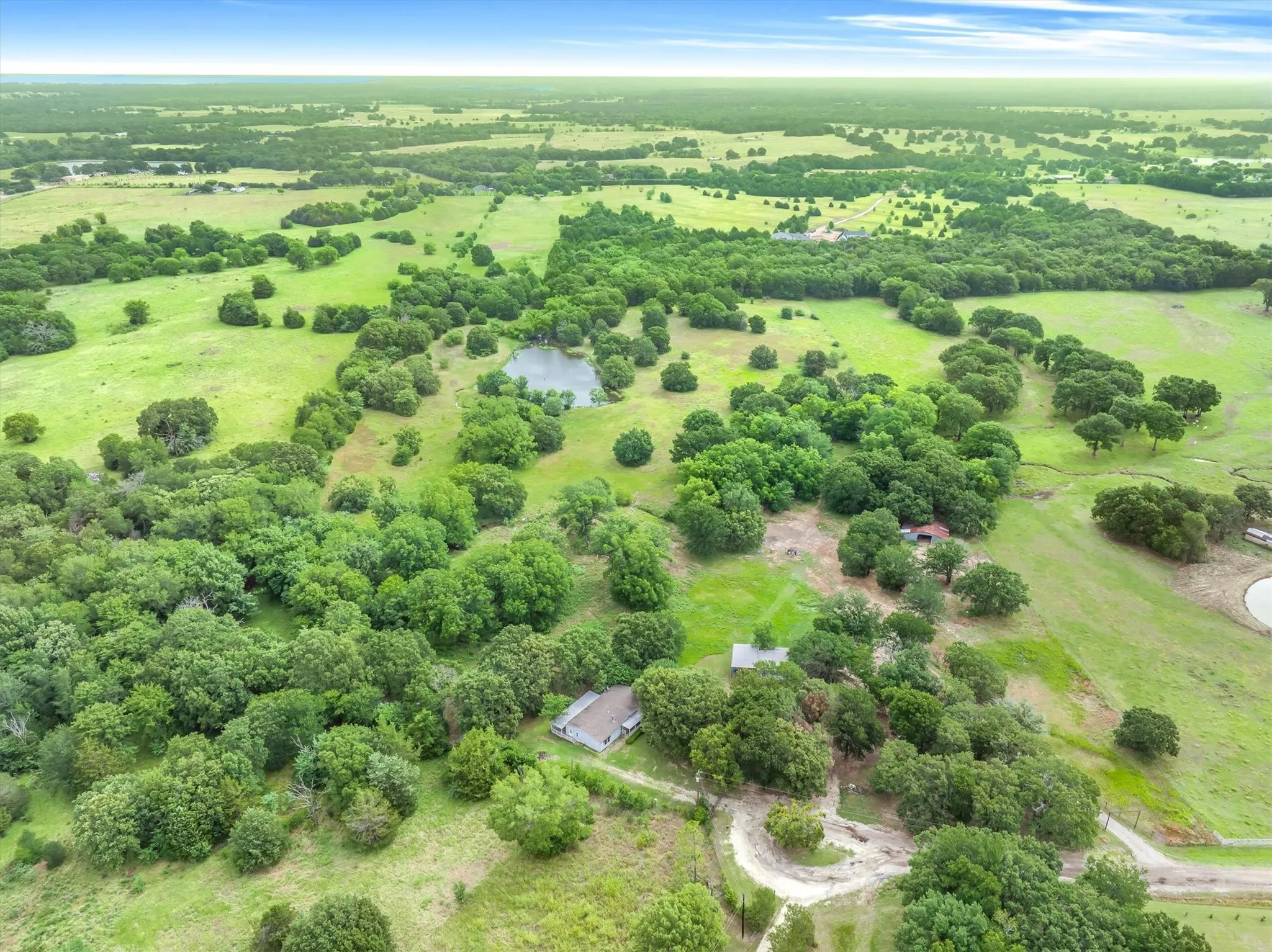 Expansive acreage featuring abundant mature trees, multiple clearings, and natural ponds