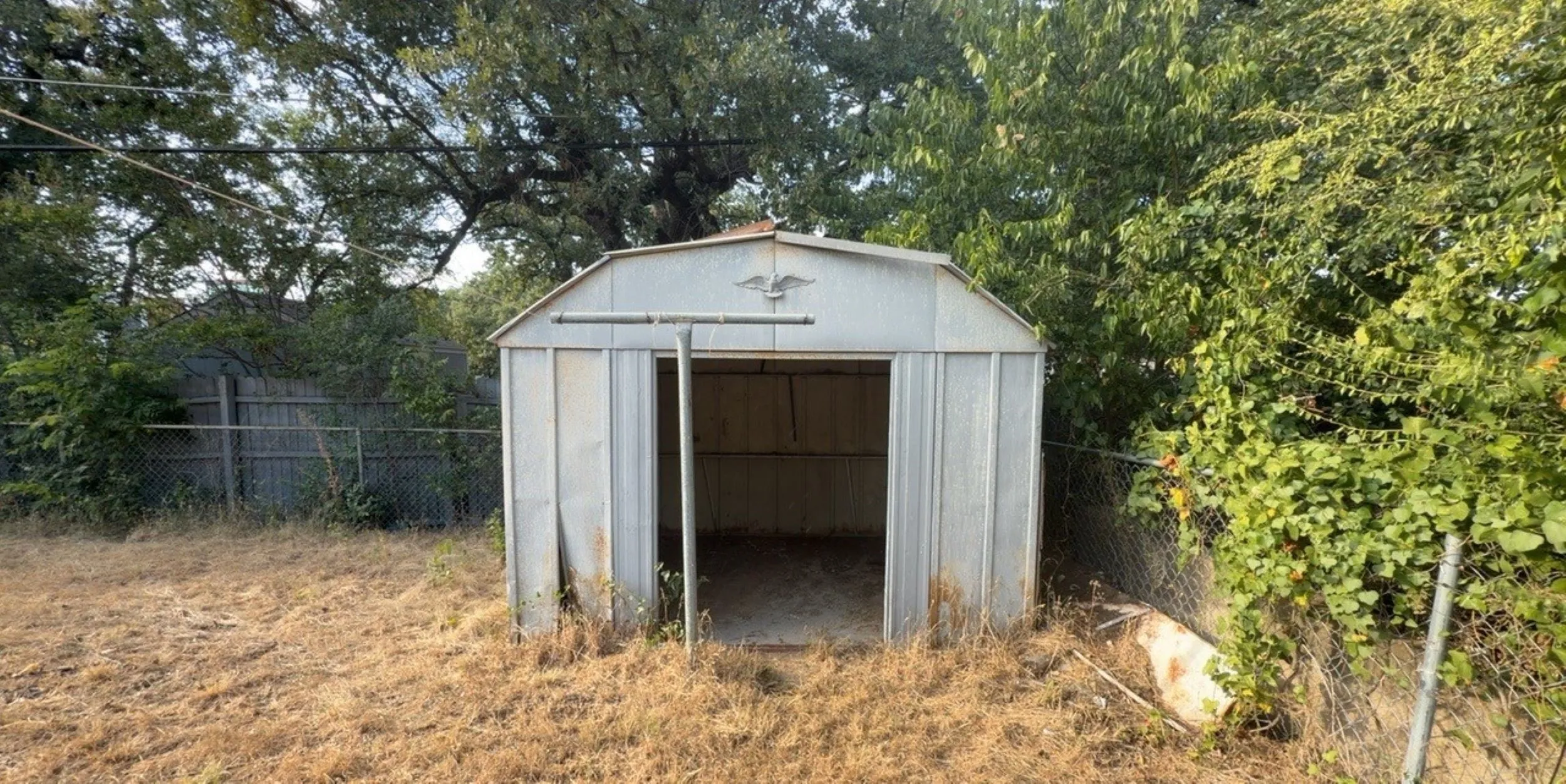 The perfect spot for a new storage shed.