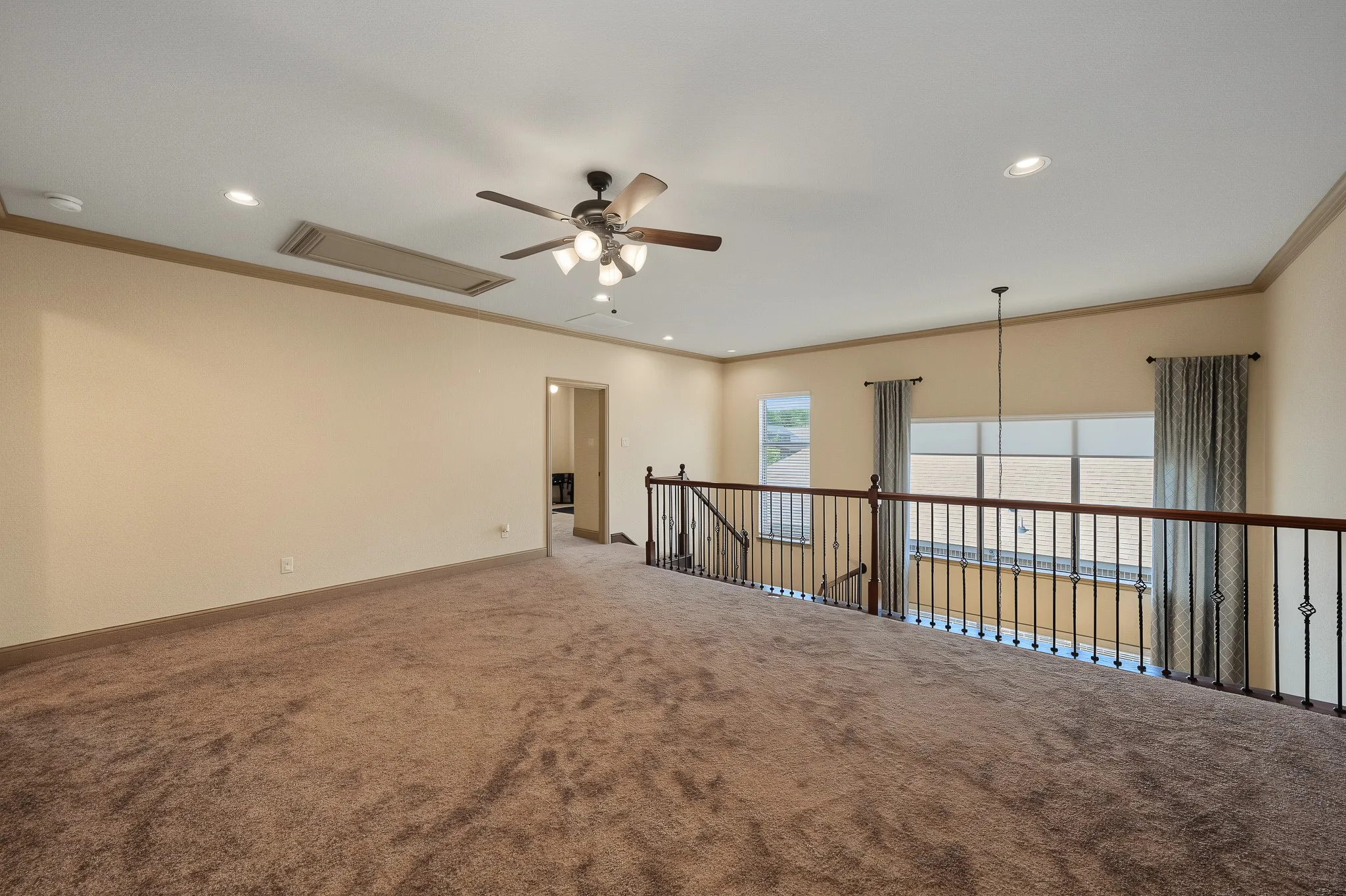 Loft space upstairs for a game room and pool table