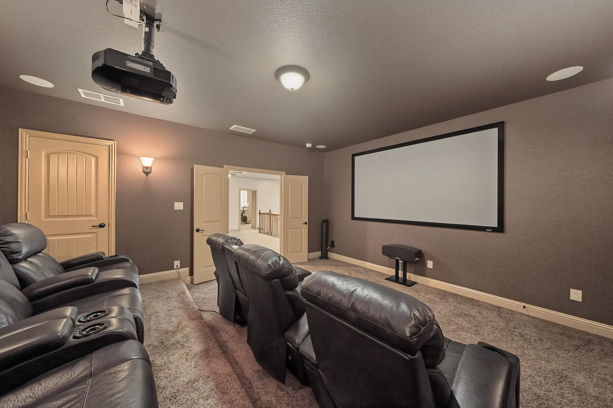 Large media room for time with family and friends