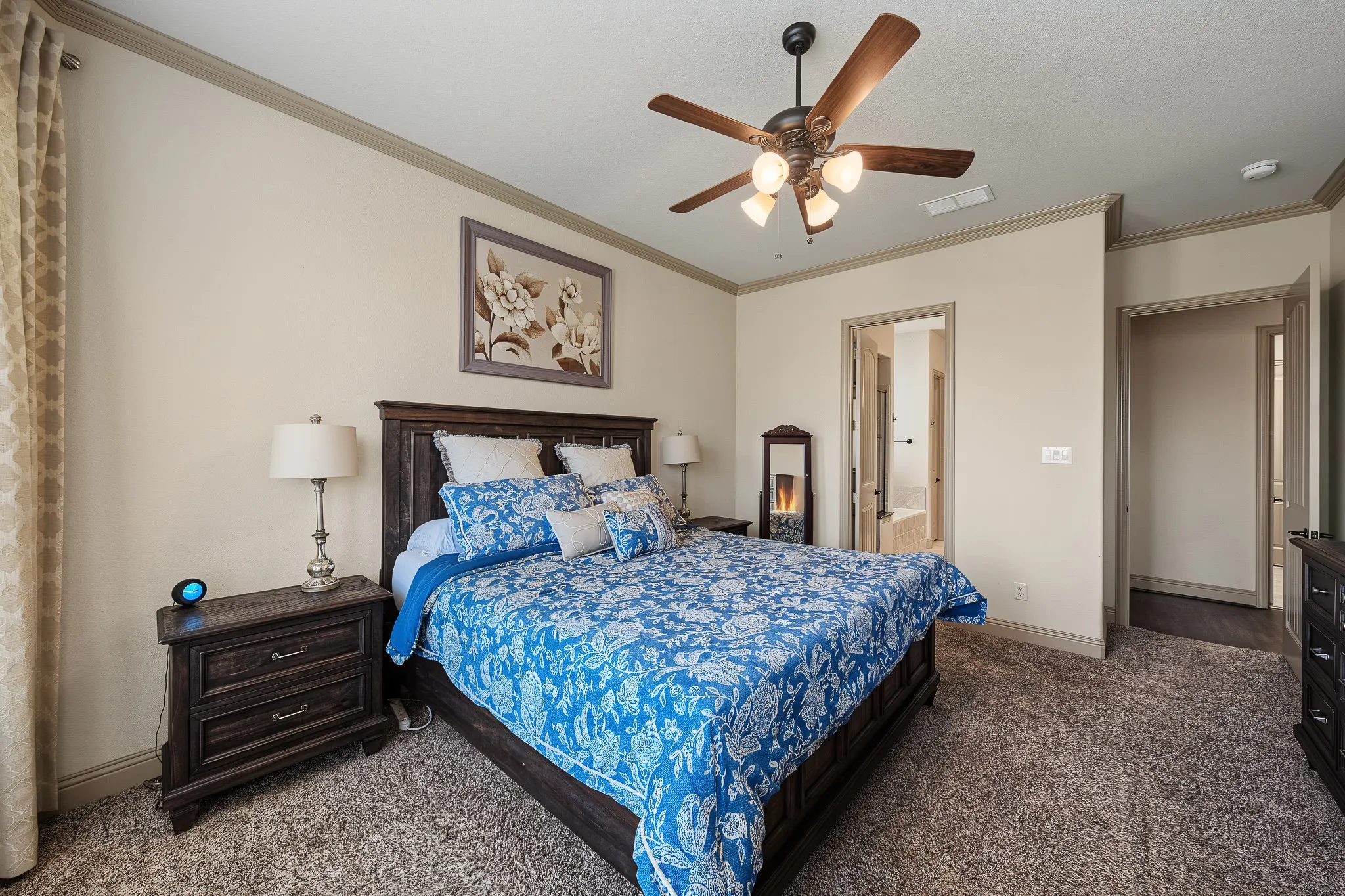 Spacious primary bedroom