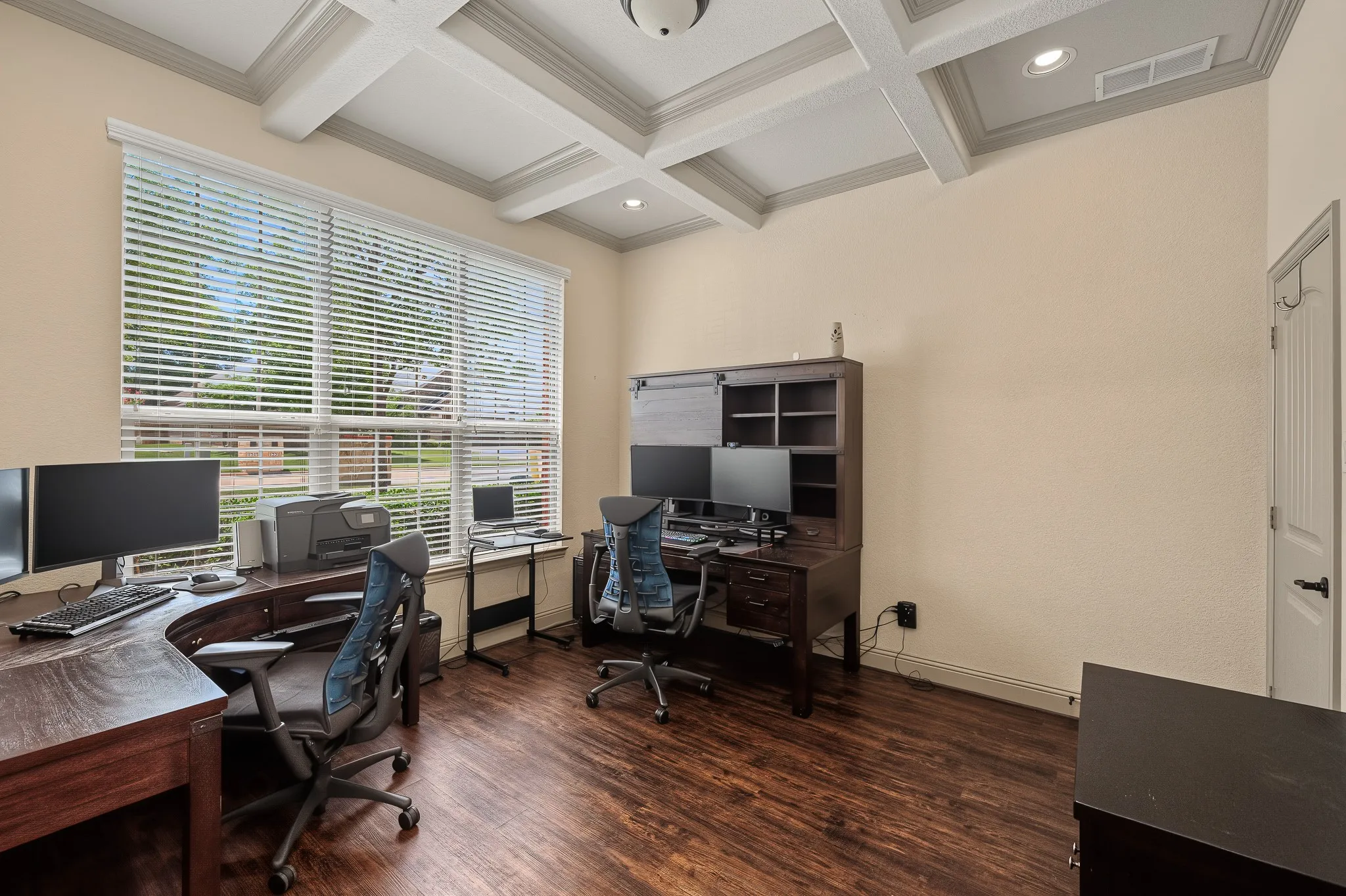 Fifth bedroom with a closet, currently used as an office
