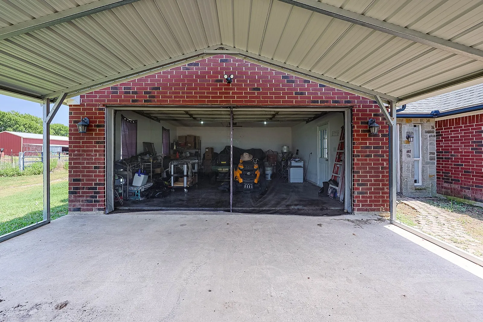 Attached carport providing covered parking