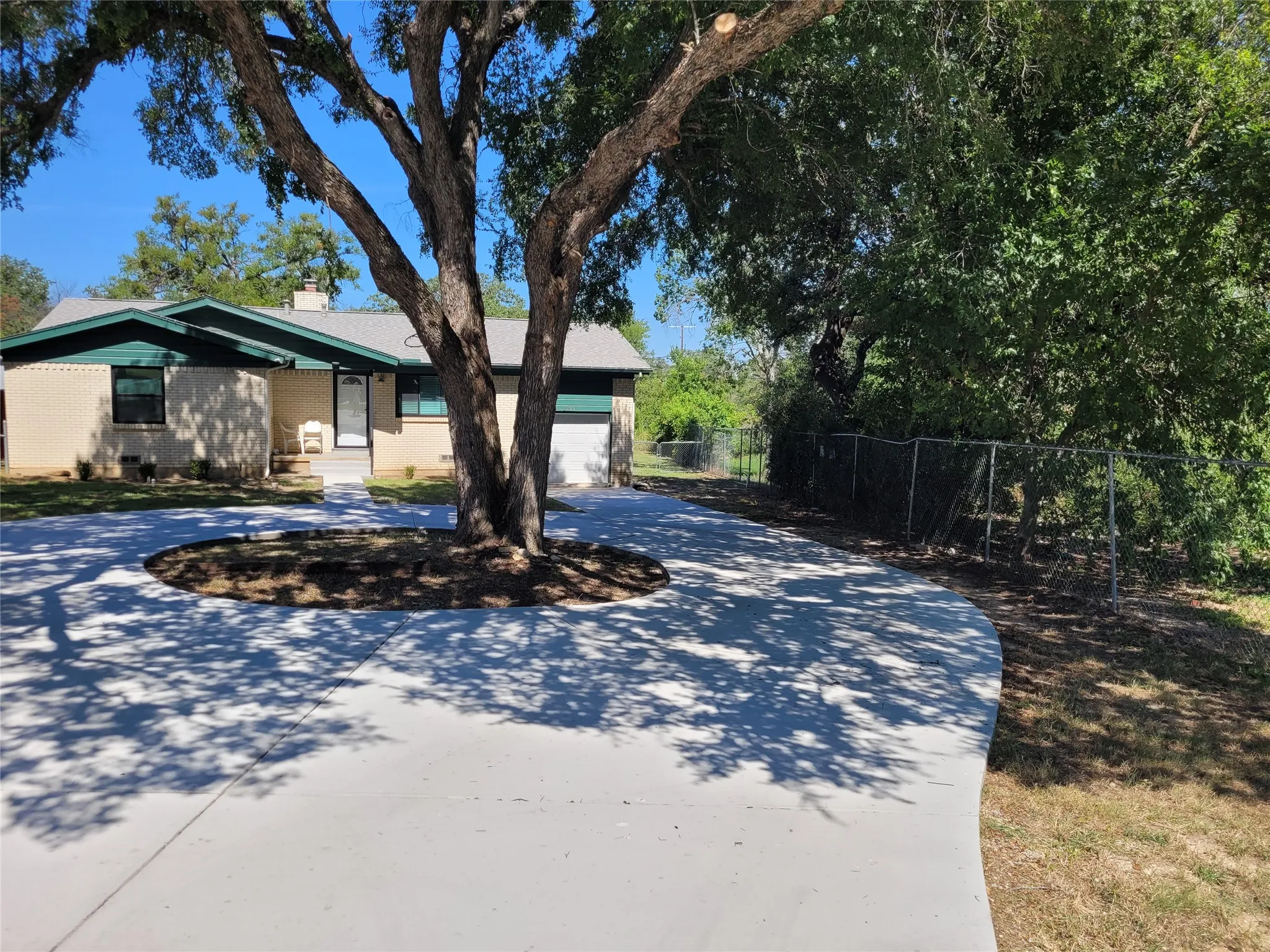 New circle driveway.
