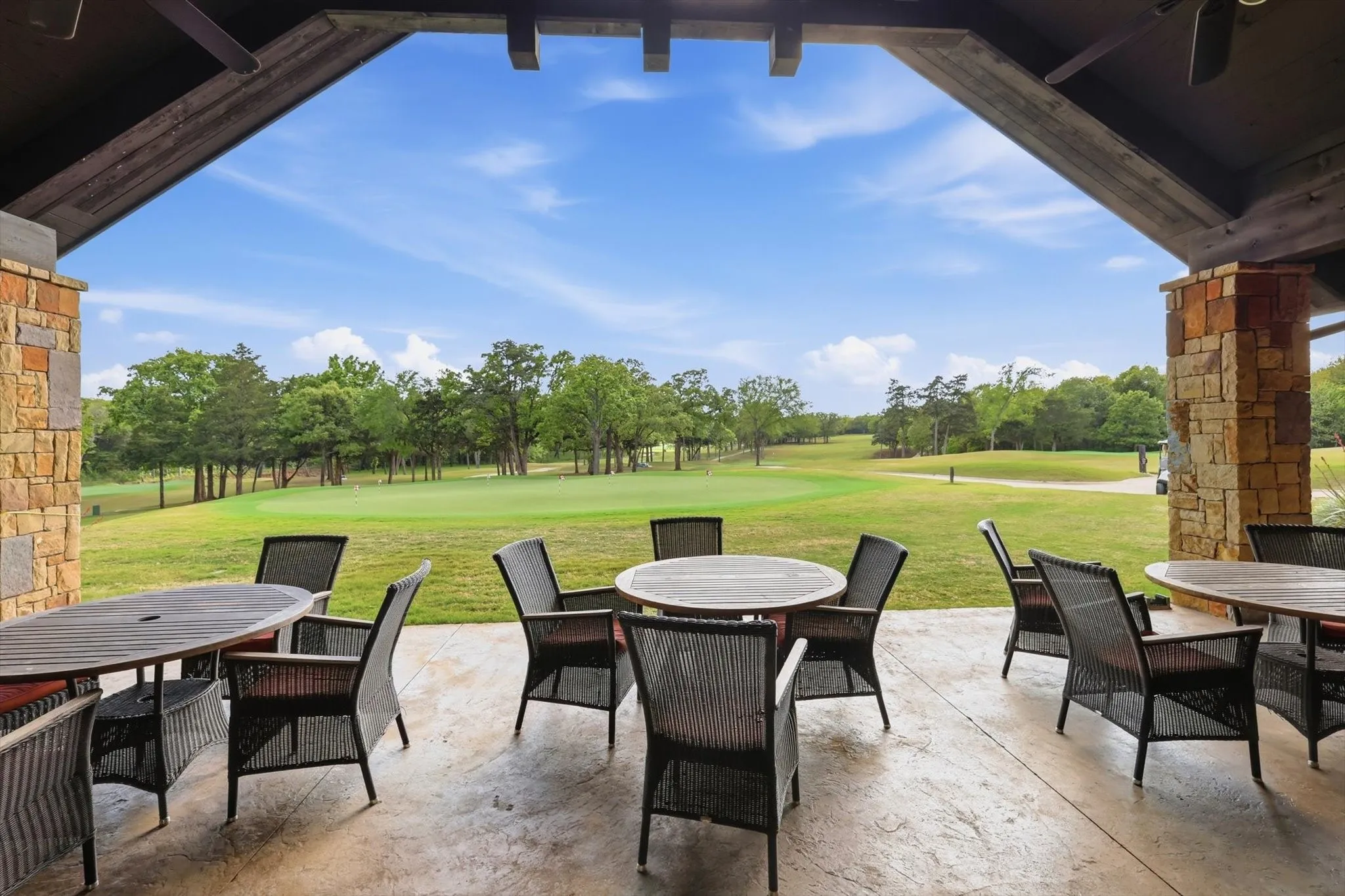 Clubhouse Patio overlooking the golf course.