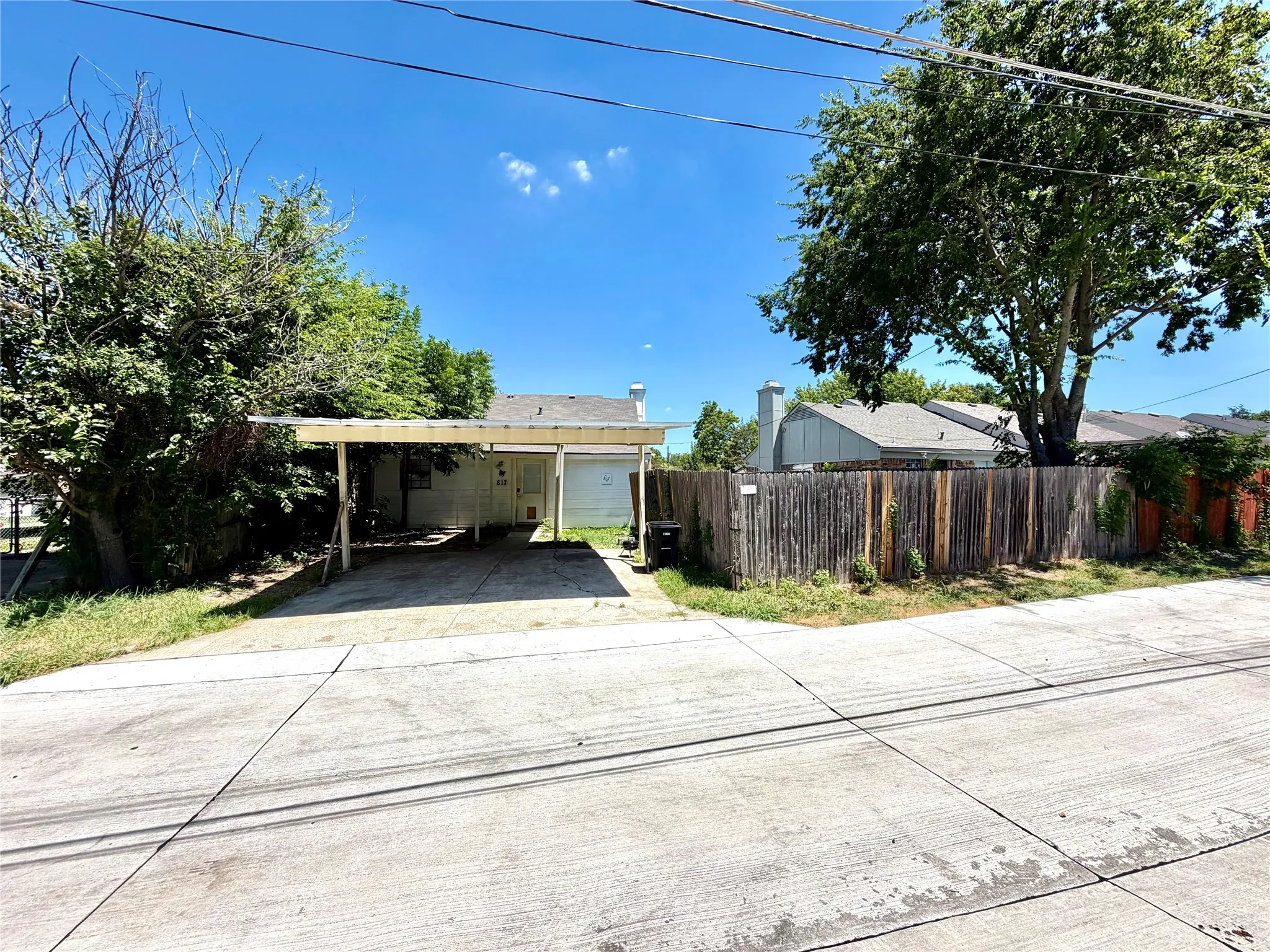 Covered carport parking