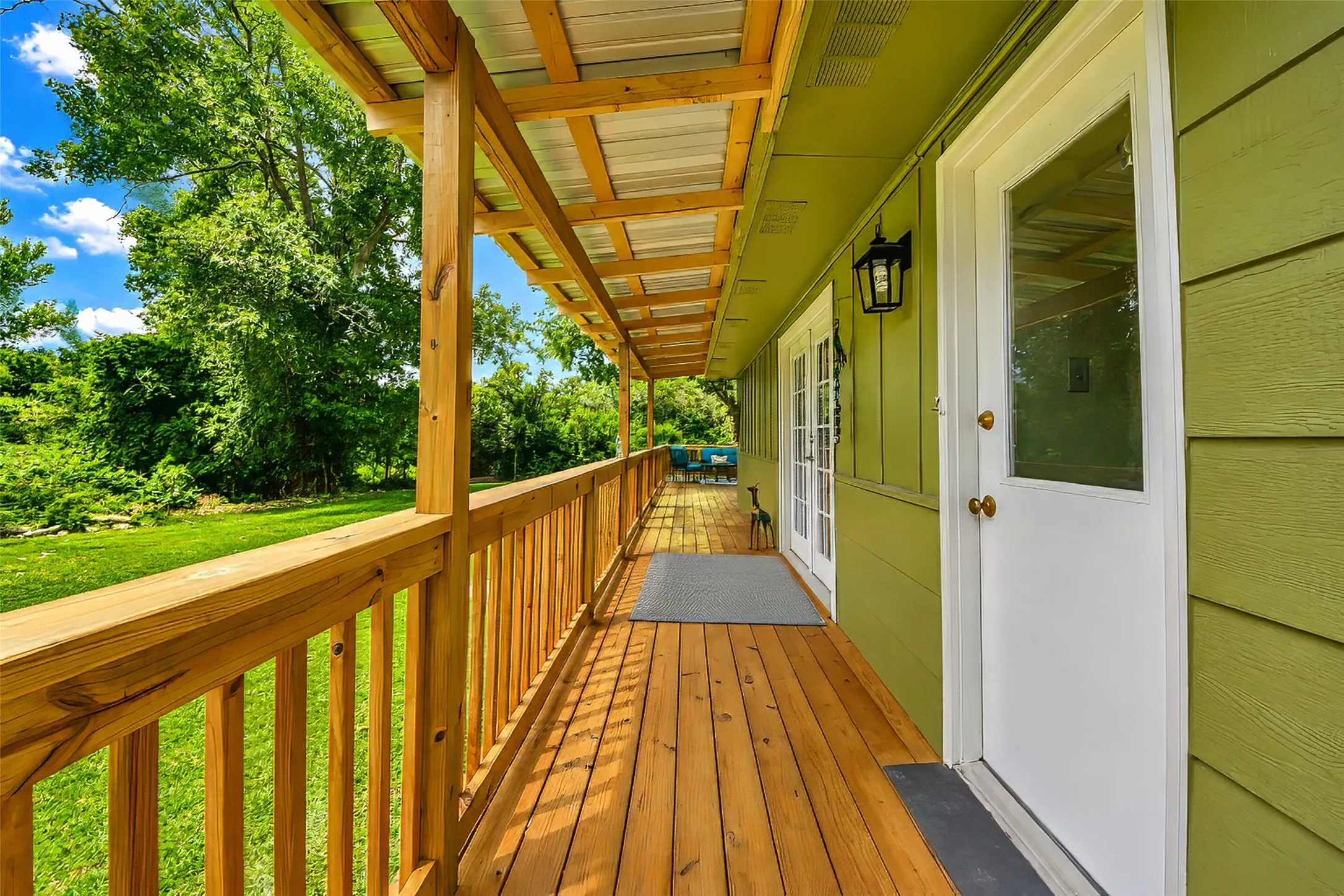 Covered patio of new deck installed less than a year ago