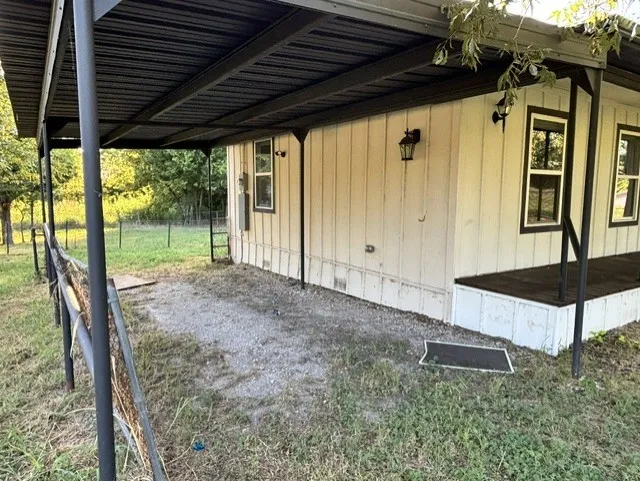 An attached carport to help keep your car protected