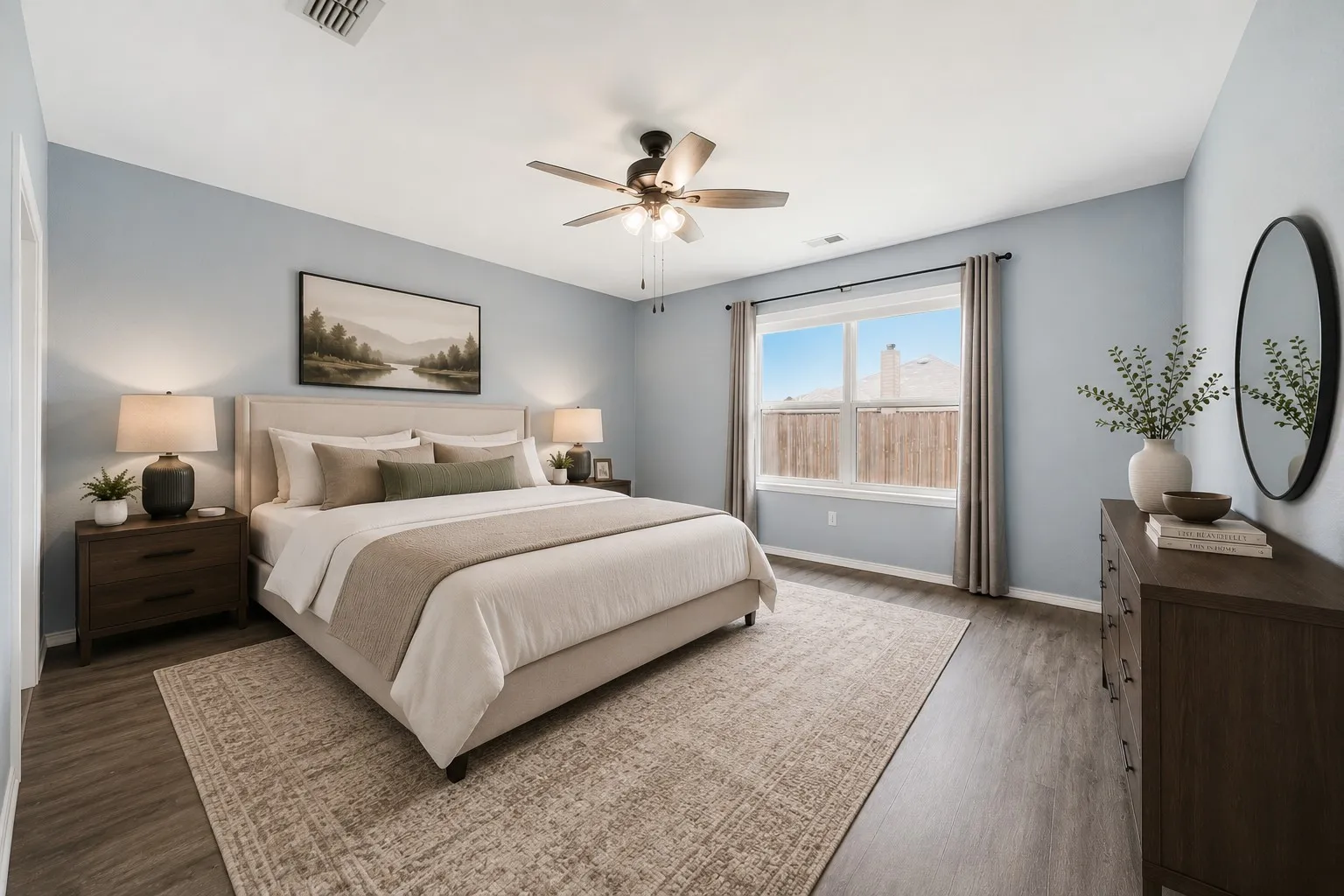 Virtually Staged Primary Bedroom showing possibilities