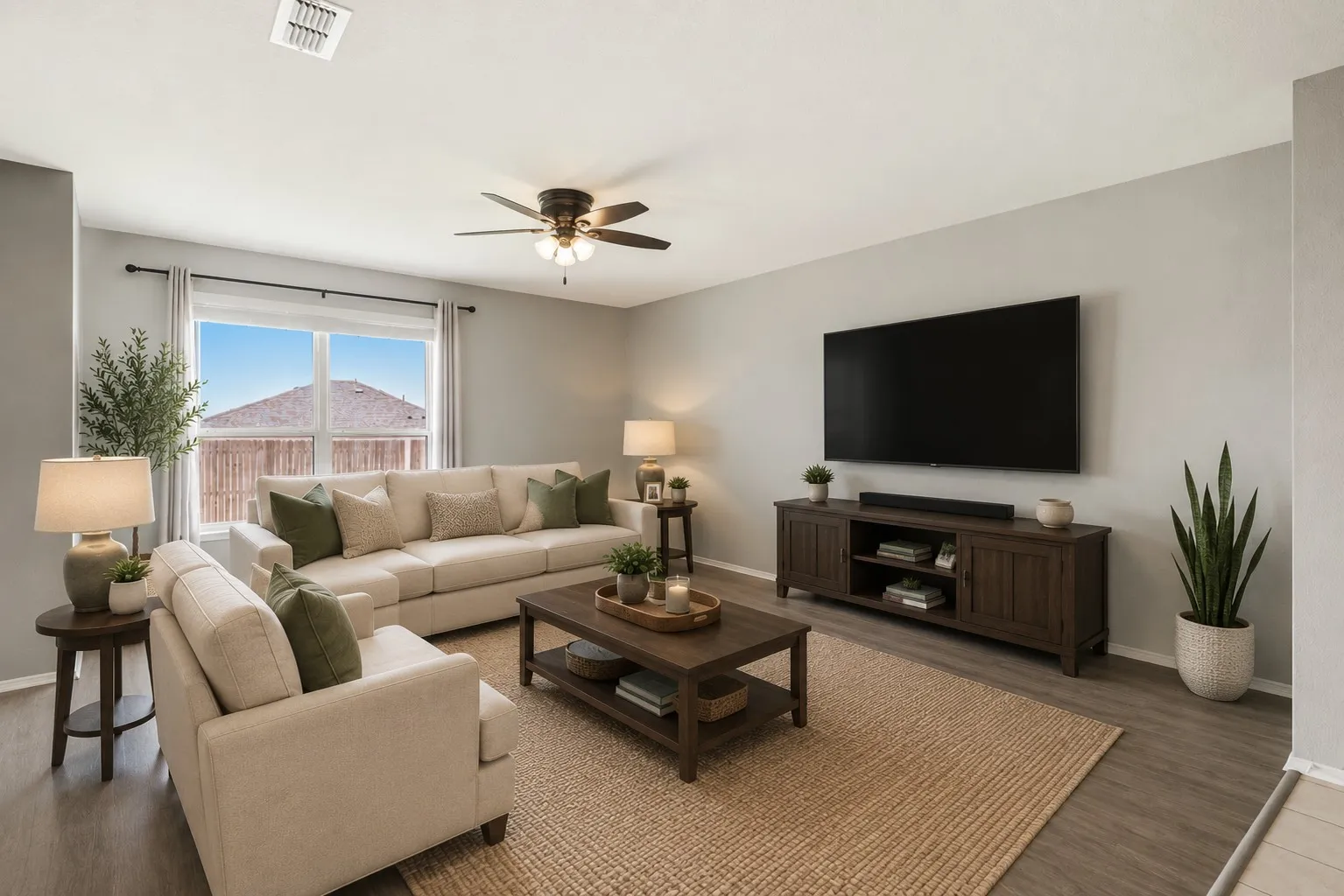 Virtually Staged Living Room... Showing possibilities