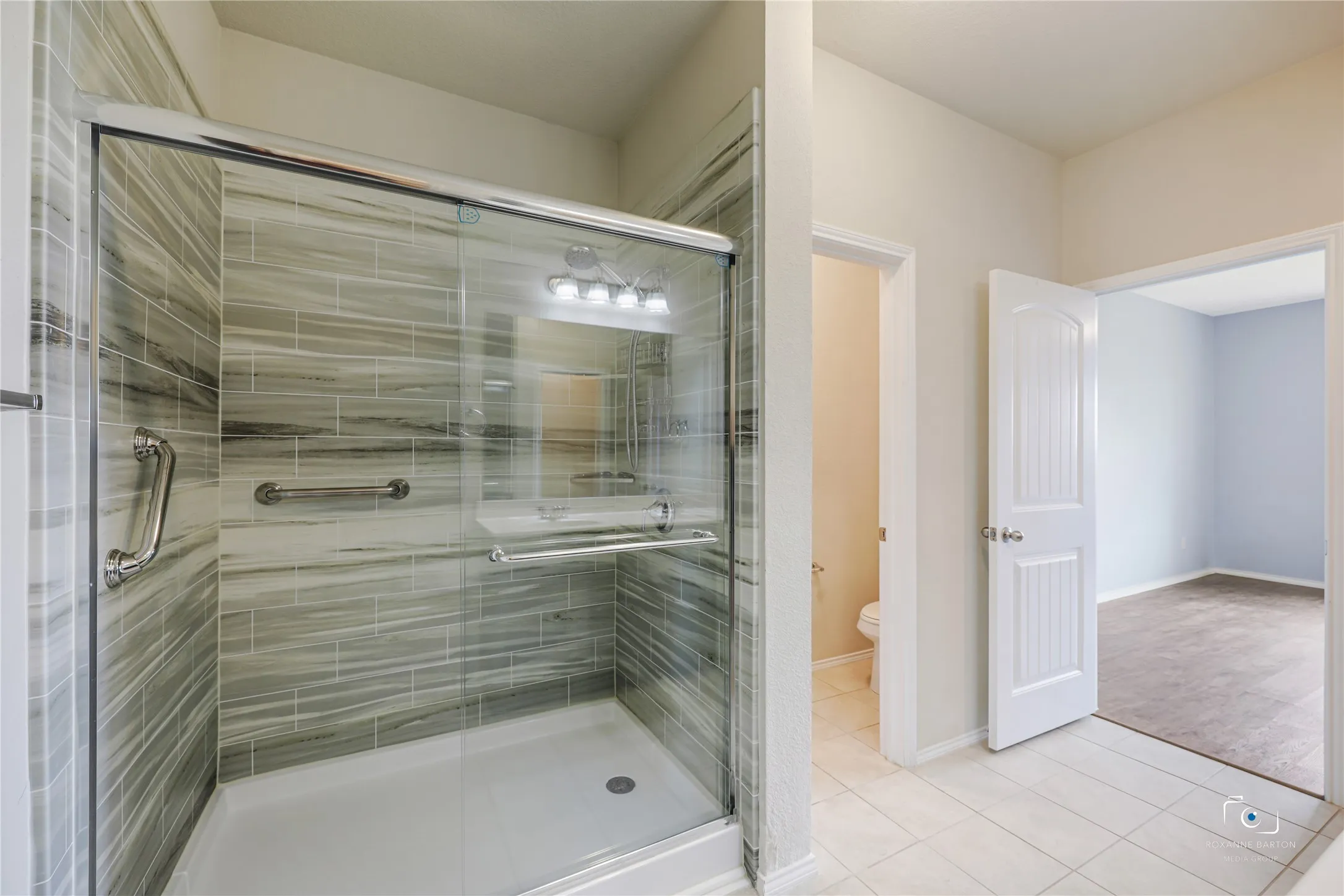 This oversized shower was installed in '2022