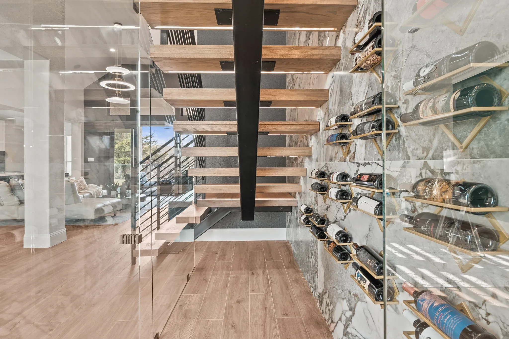 Enclosed Wine Wall