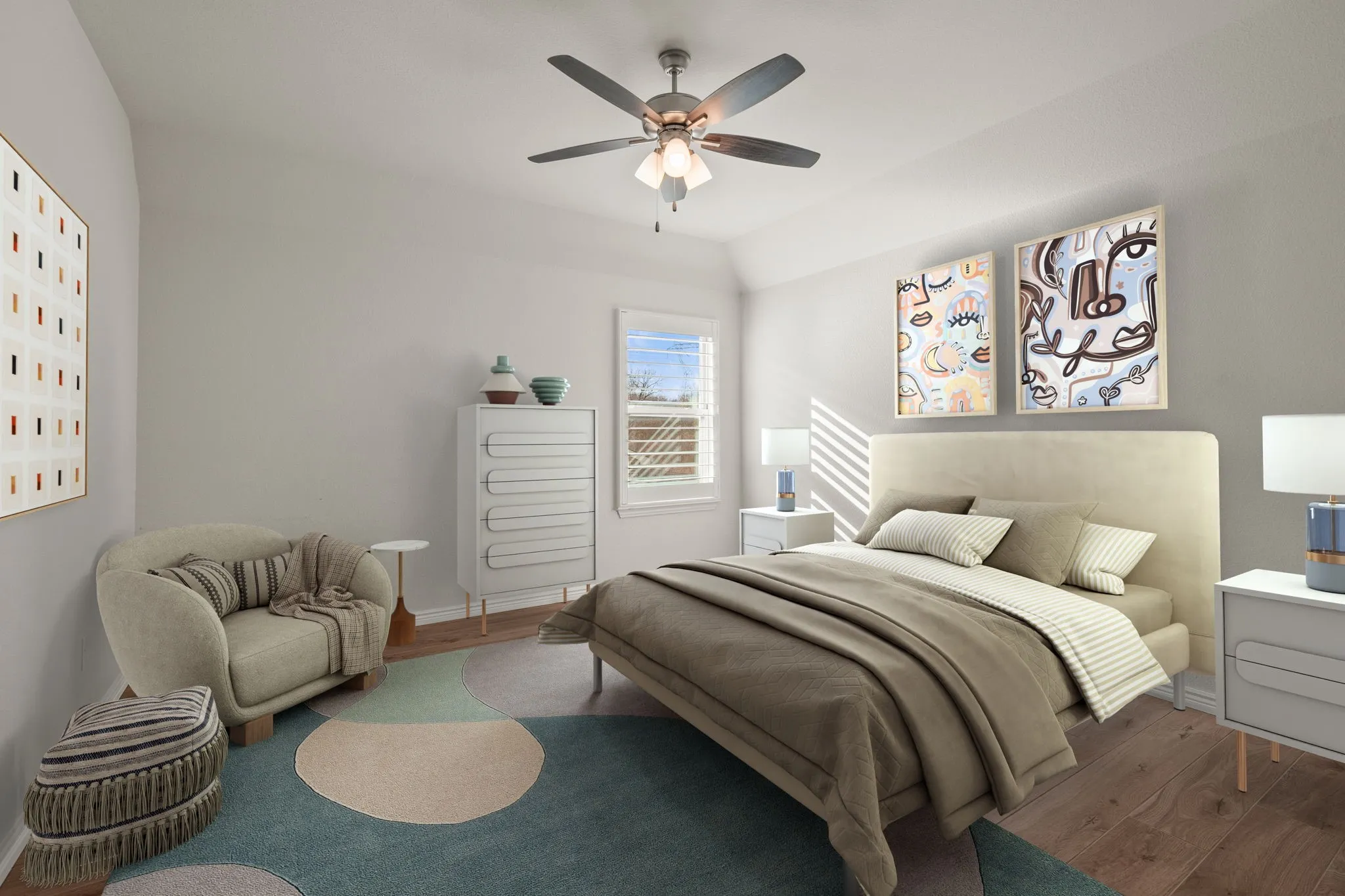 Upstairs Bedroom With Ensuite Which Has Been Virtually Staged.