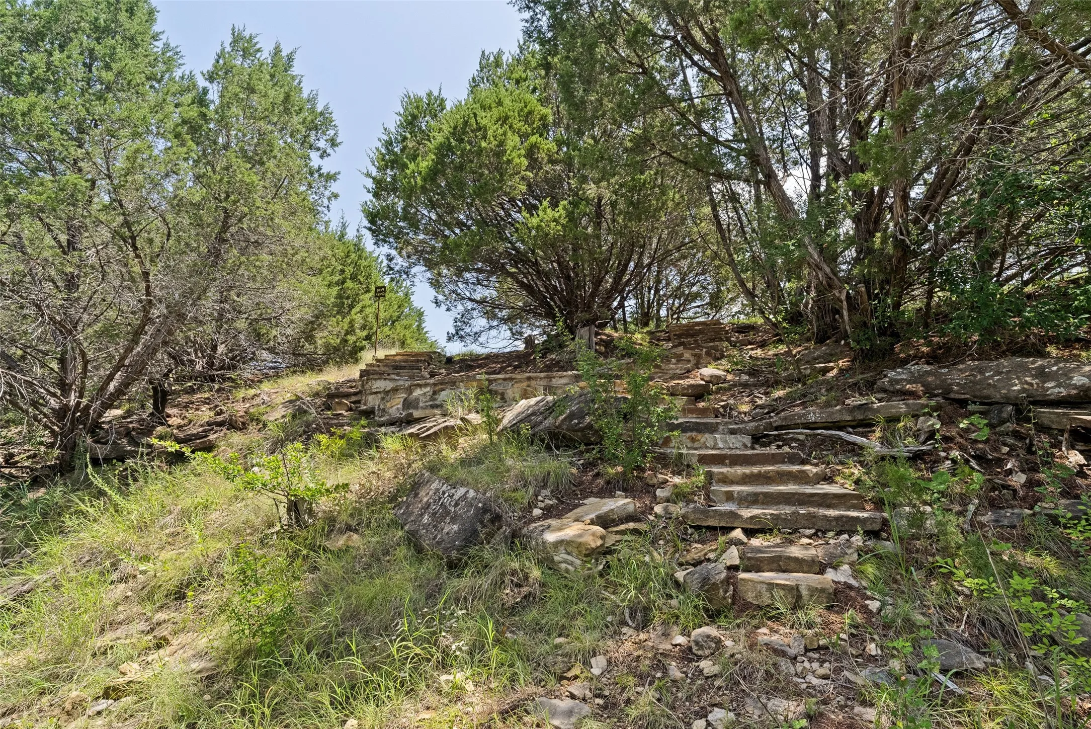 Stairway to creek, note other stairs on the left to make it easier to enter