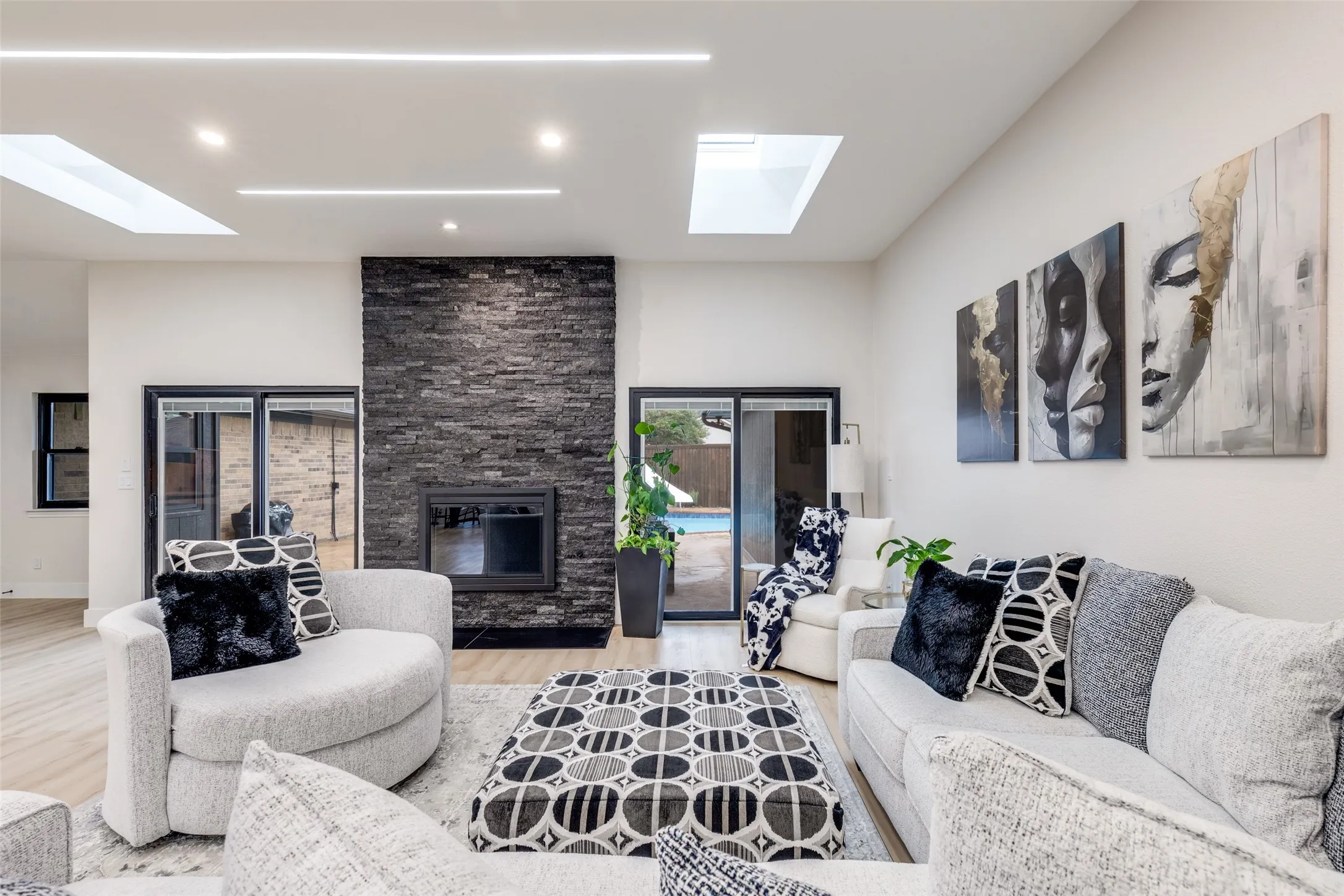 Another view of this sophisticated, yet inviting living space.