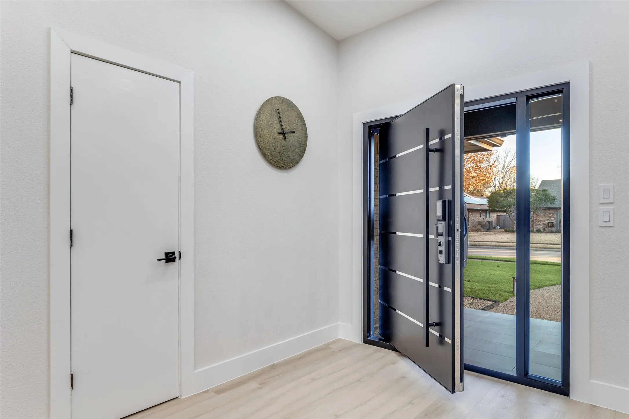 Right when you walk in, you have a coat closet to the right. Perfect for guests things, heavy jackets, or anything you need to hide.