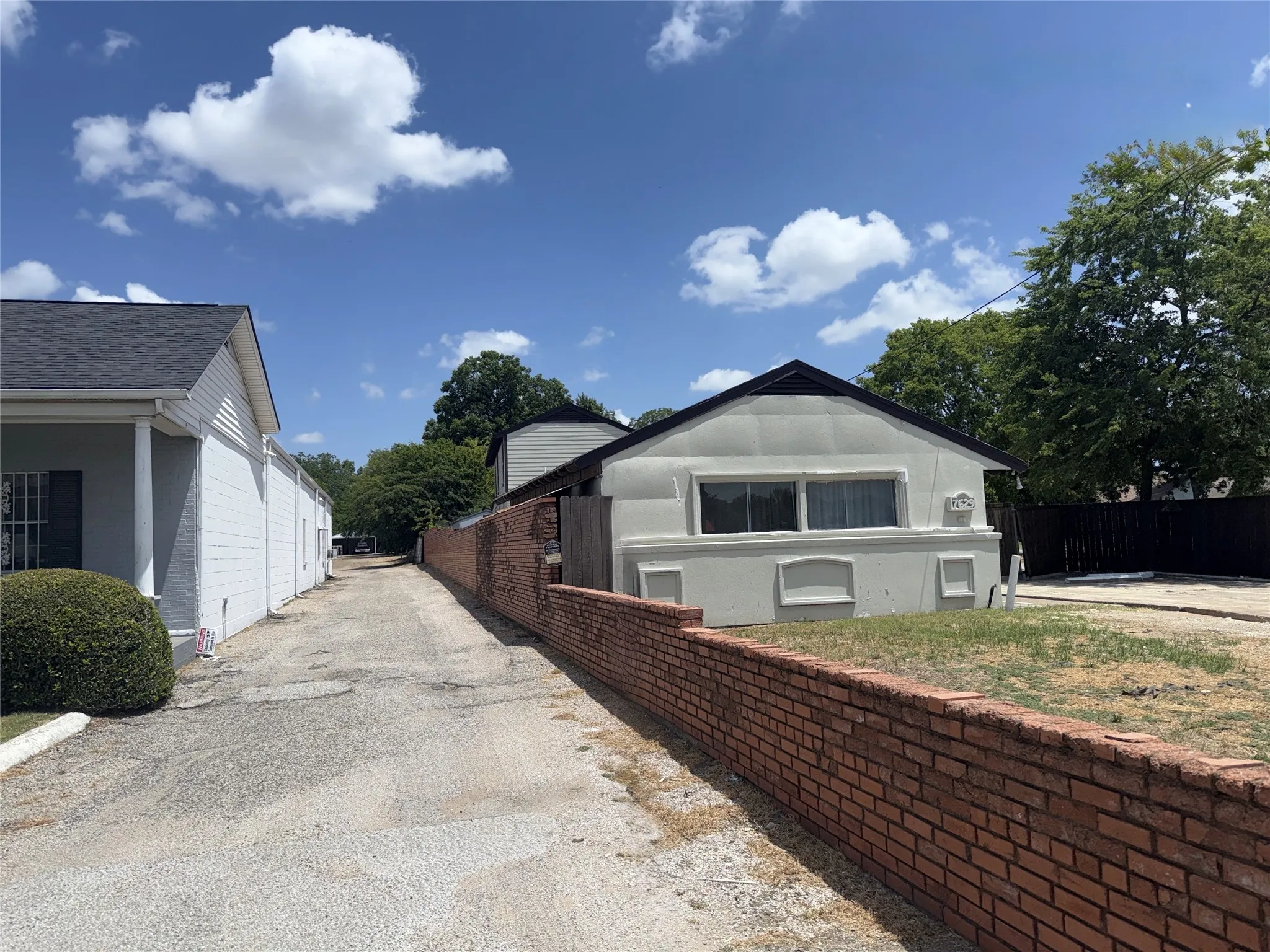 Left side of front house