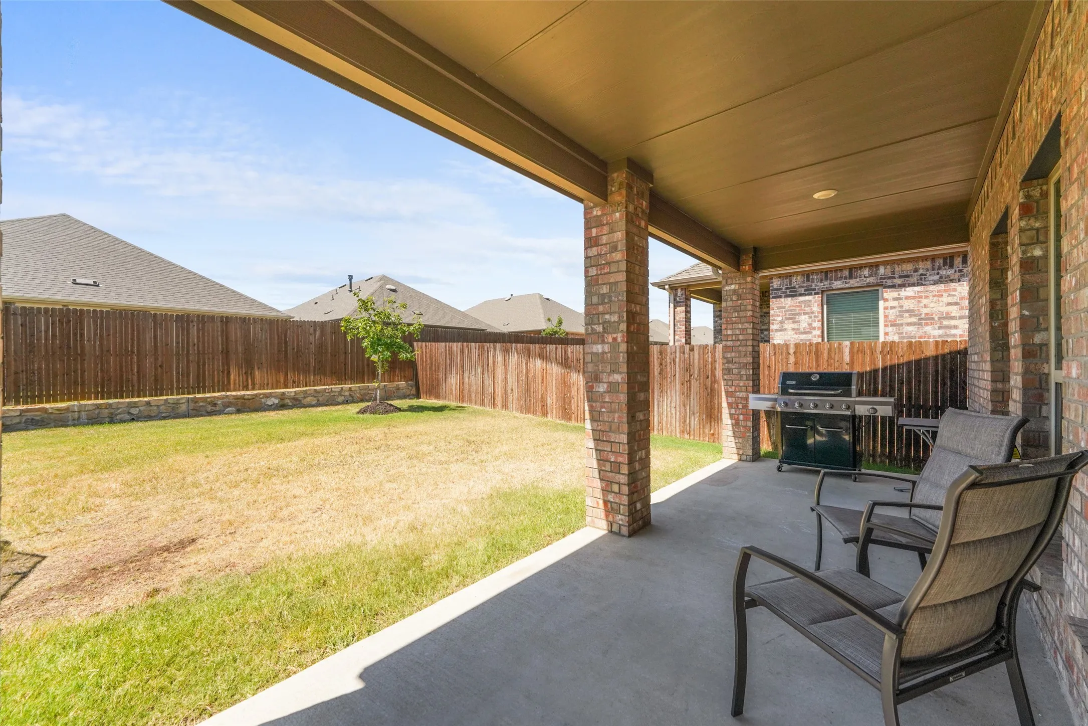 Covered back patio