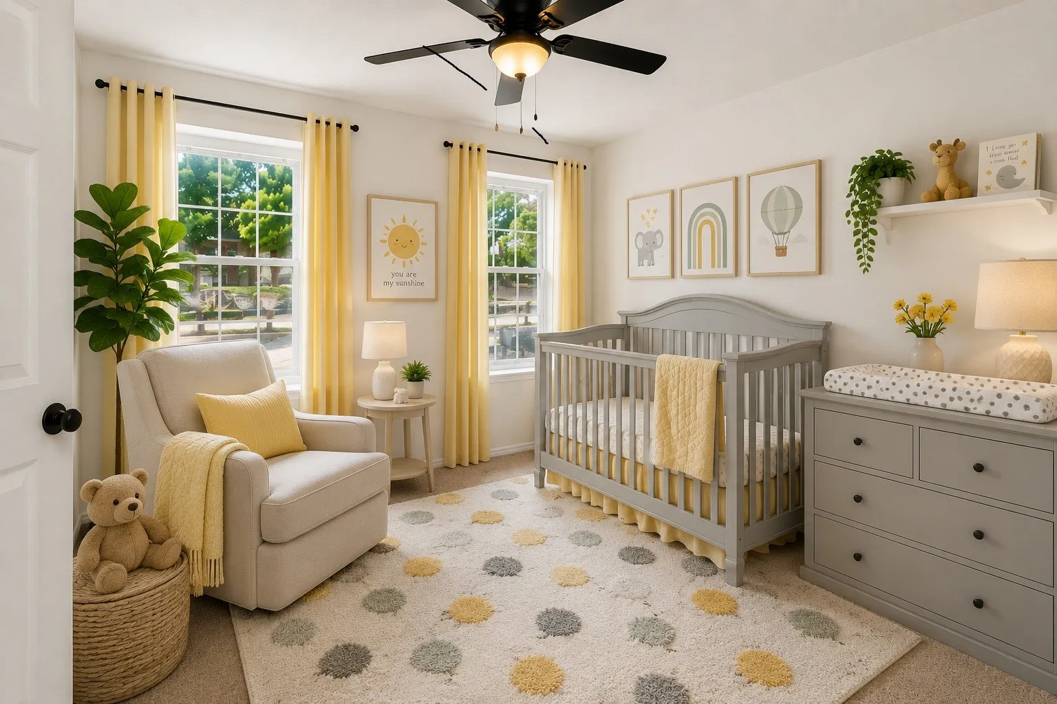 Virtually staged as Nursery