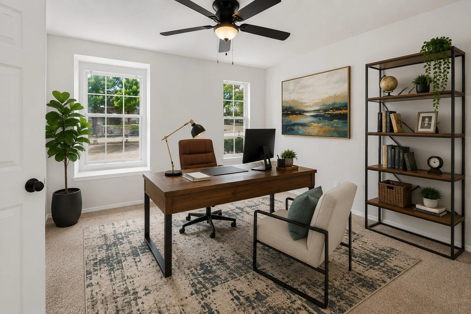 Virtually staged as Office