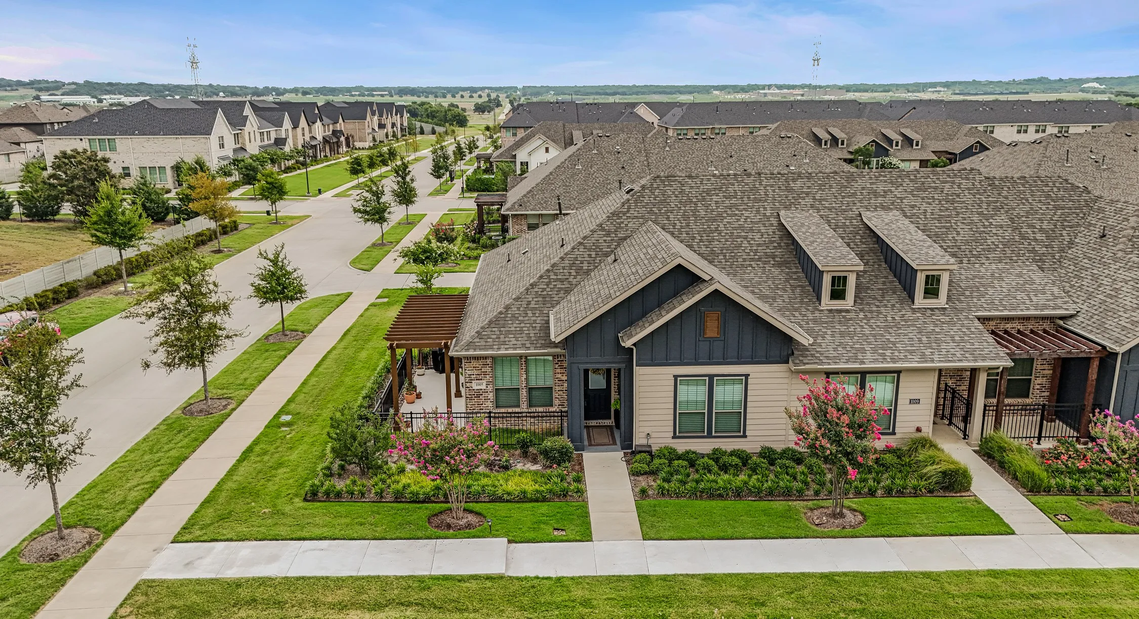 Aerial view of 1005 4th St, Argyle, TX in Harvest in Denton County, Texas