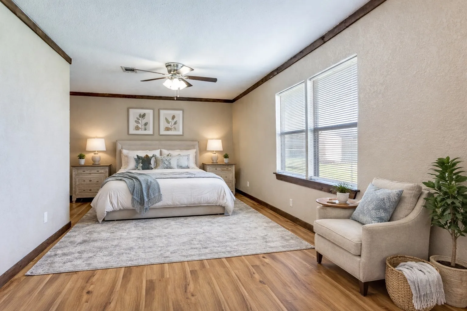 Virtually Staged Primary suite