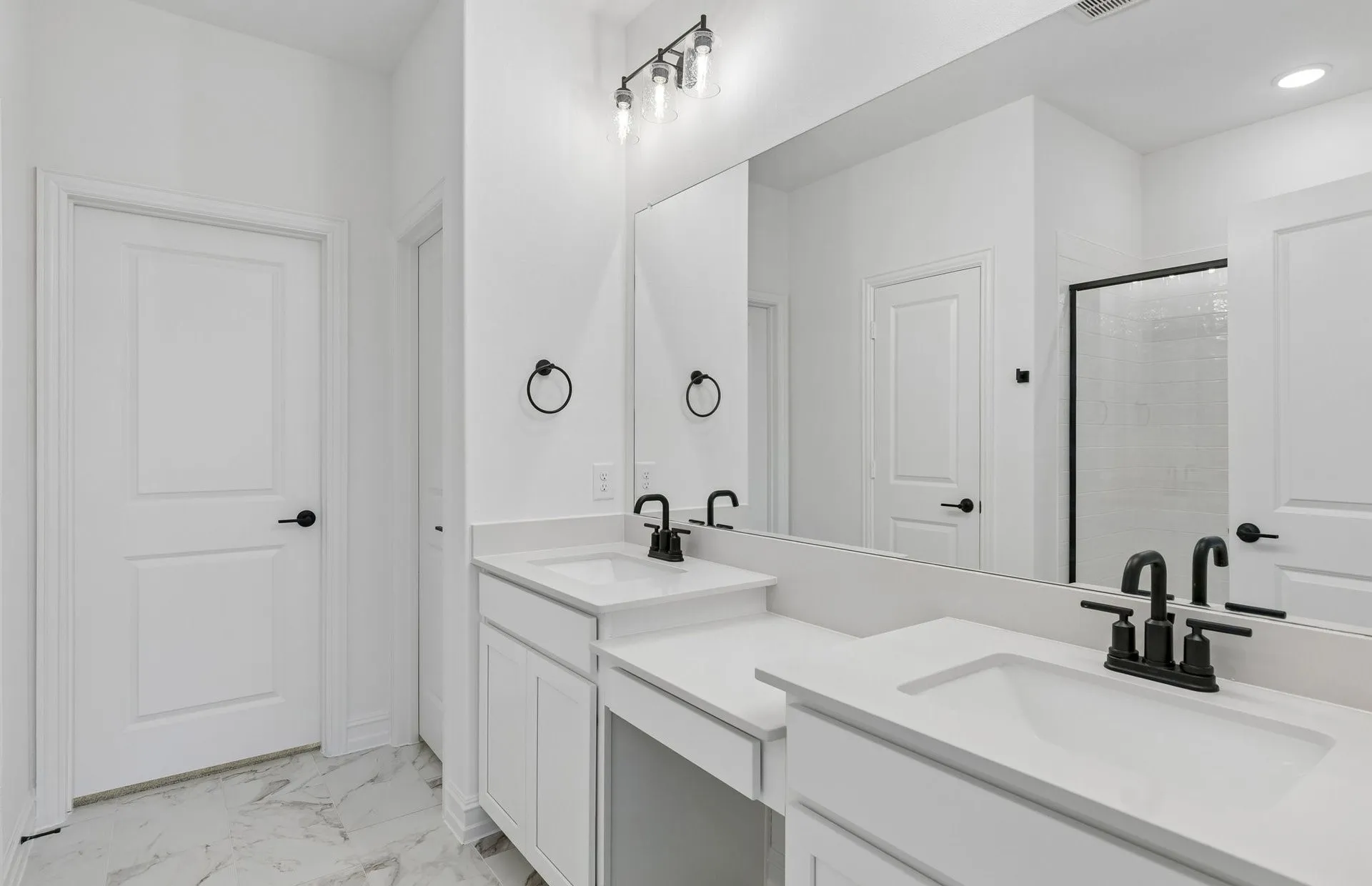 Primary bath with double vanity