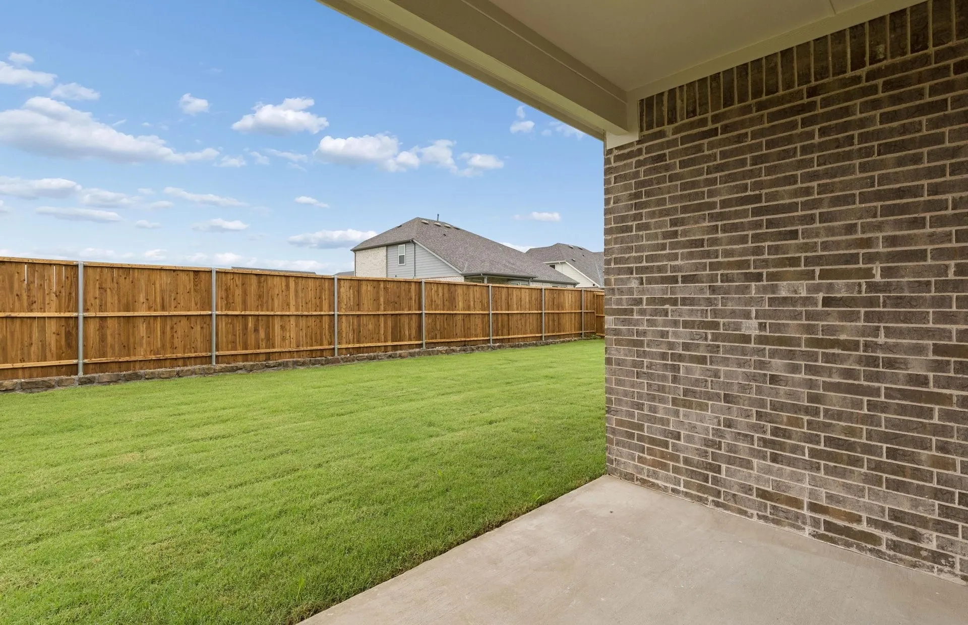 Built-in covered back patio