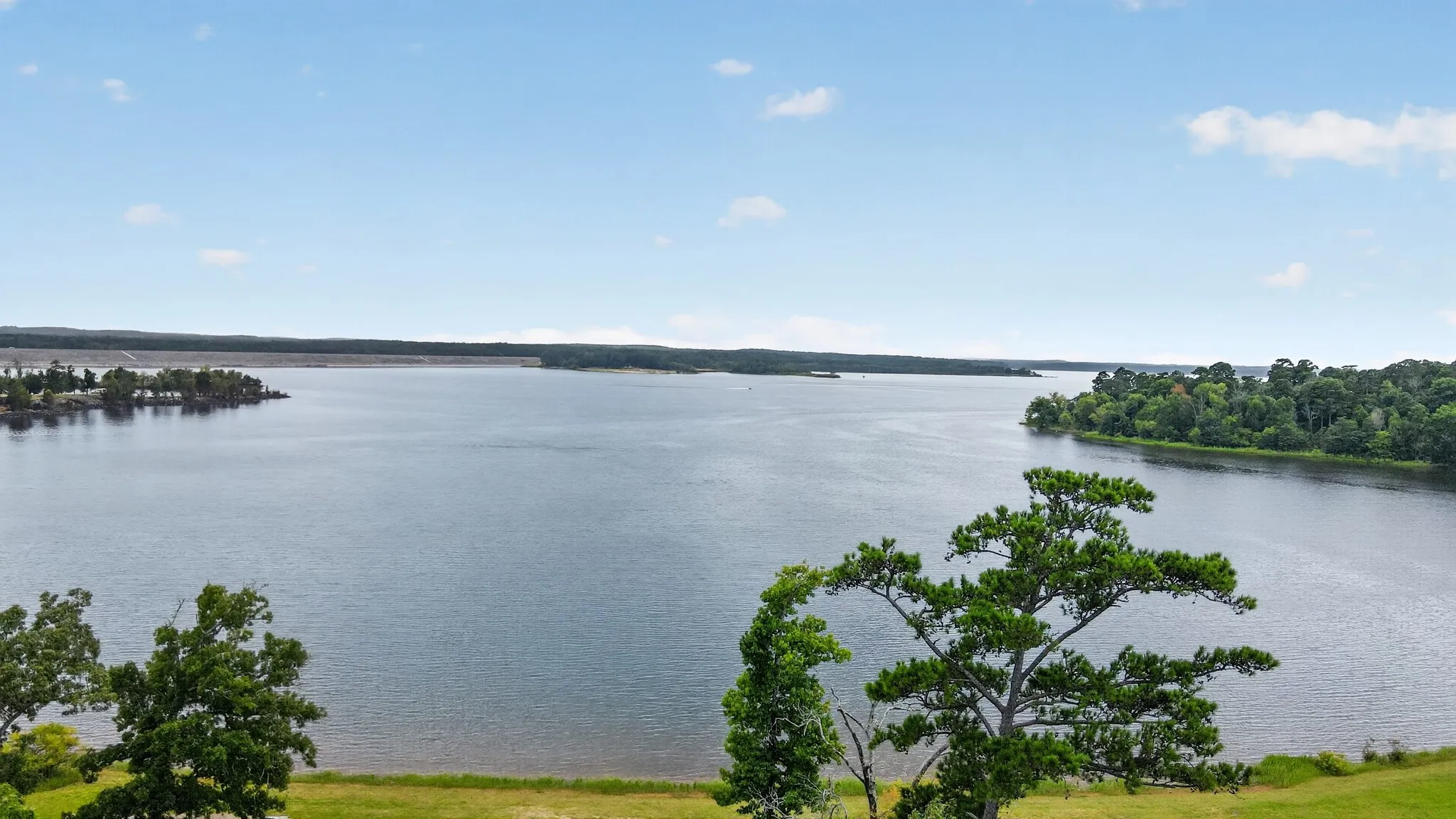 Scenic aerial view of Lake of the Pines, offering boating, fishing, and recreational just 10 min from home.